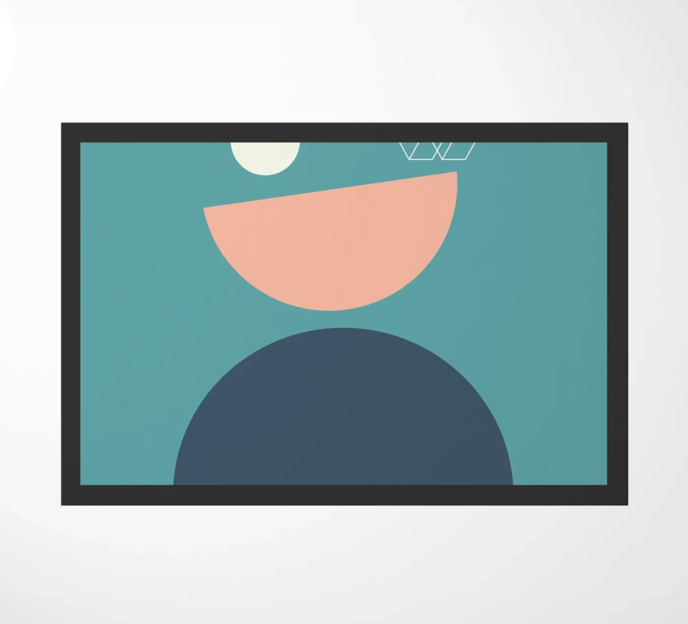 Geometric half circle doormat by Little Dean