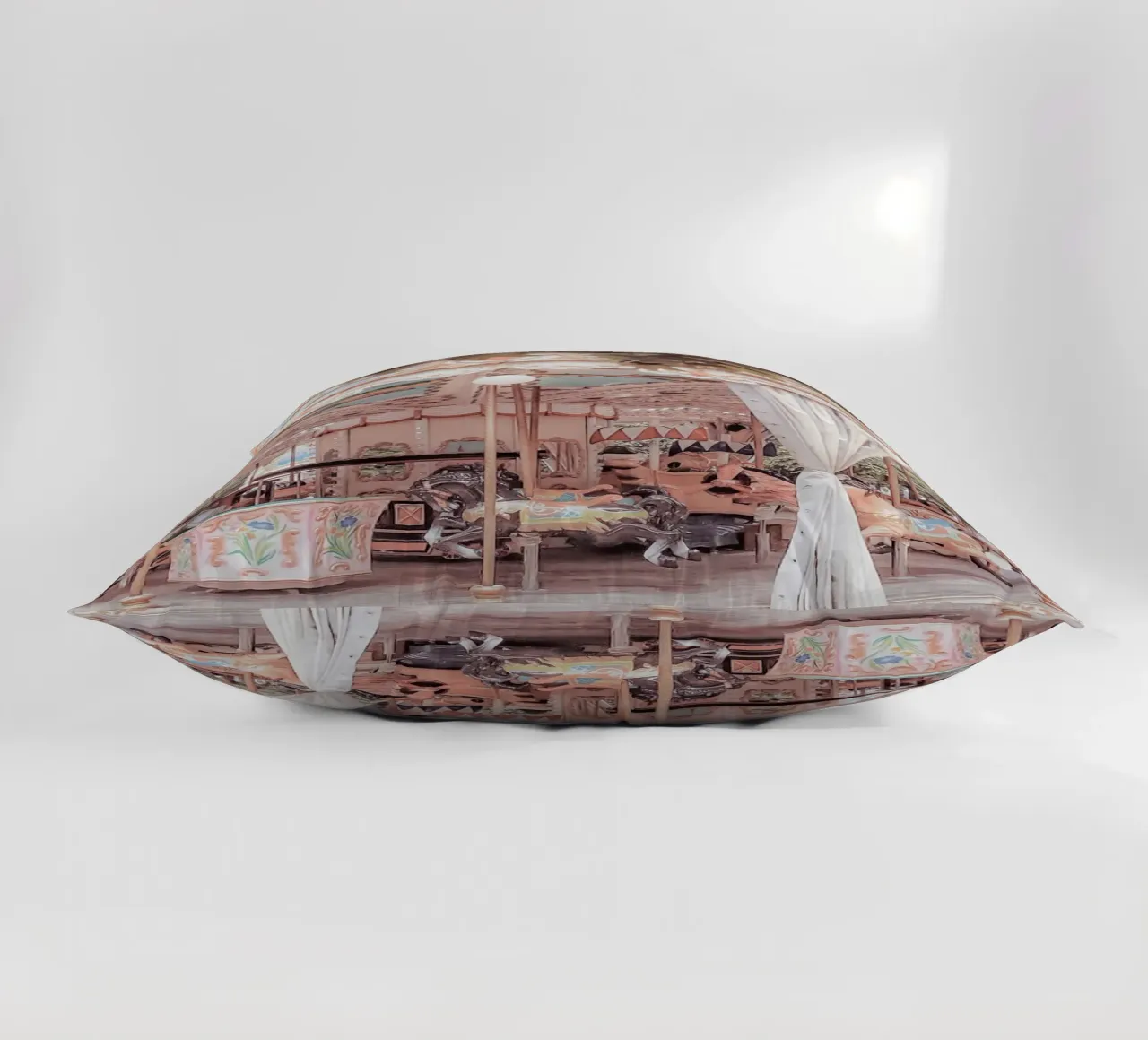 Paris Carousel in the Tuileries Garden cuscino da GraceDigitalArtCo