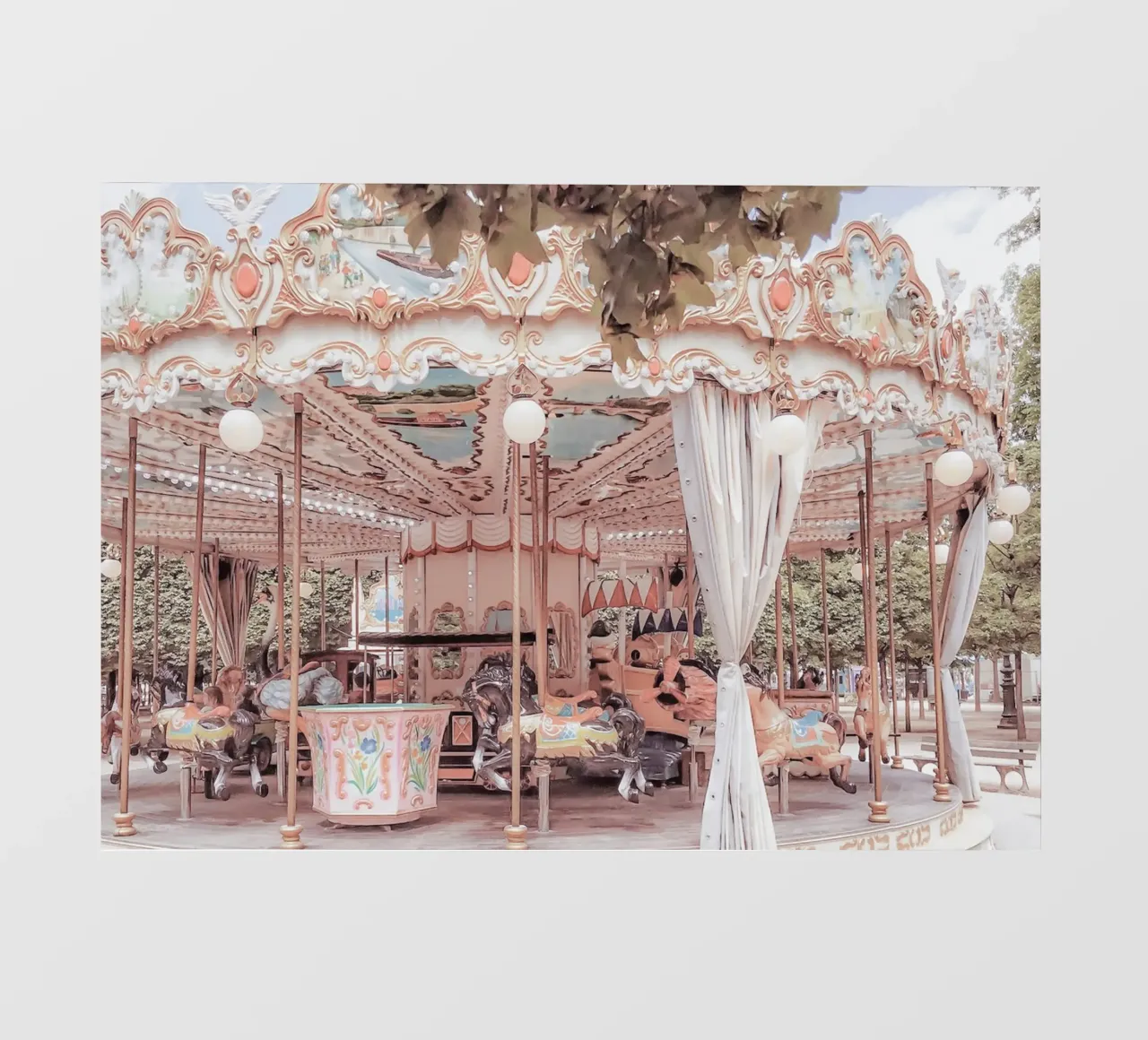 Paris Carousel in the Tuileries Garden pvc cover by GraceDigitalArtCo