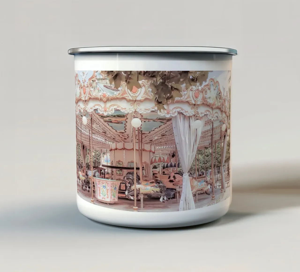 Paris Carousel in the Tuileries Garden tazza in smalto da GraceDigitalArtCo