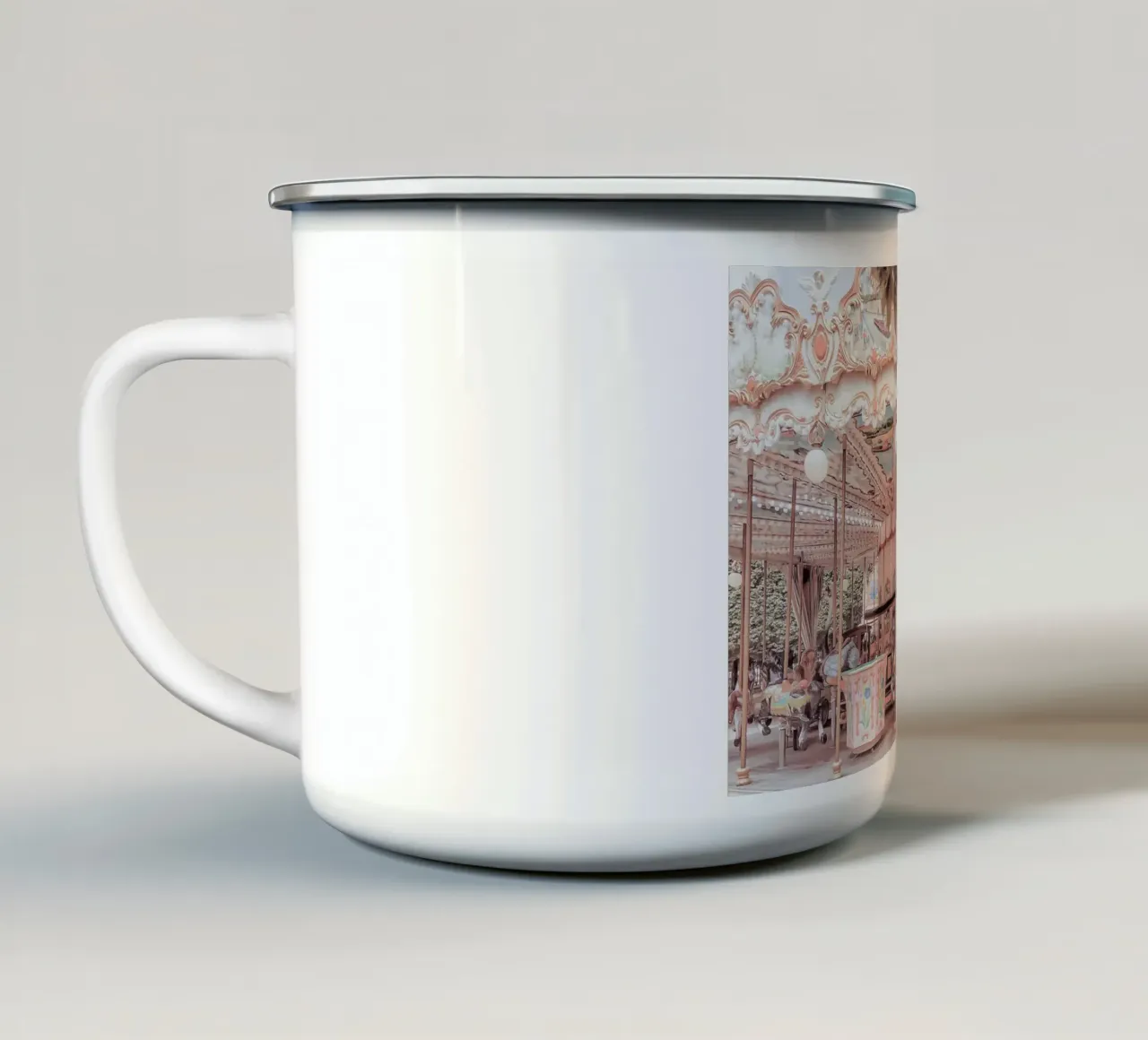 Paris Carousel in the Tuileries Garden tazza in smalto da GraceDigitalArtCo