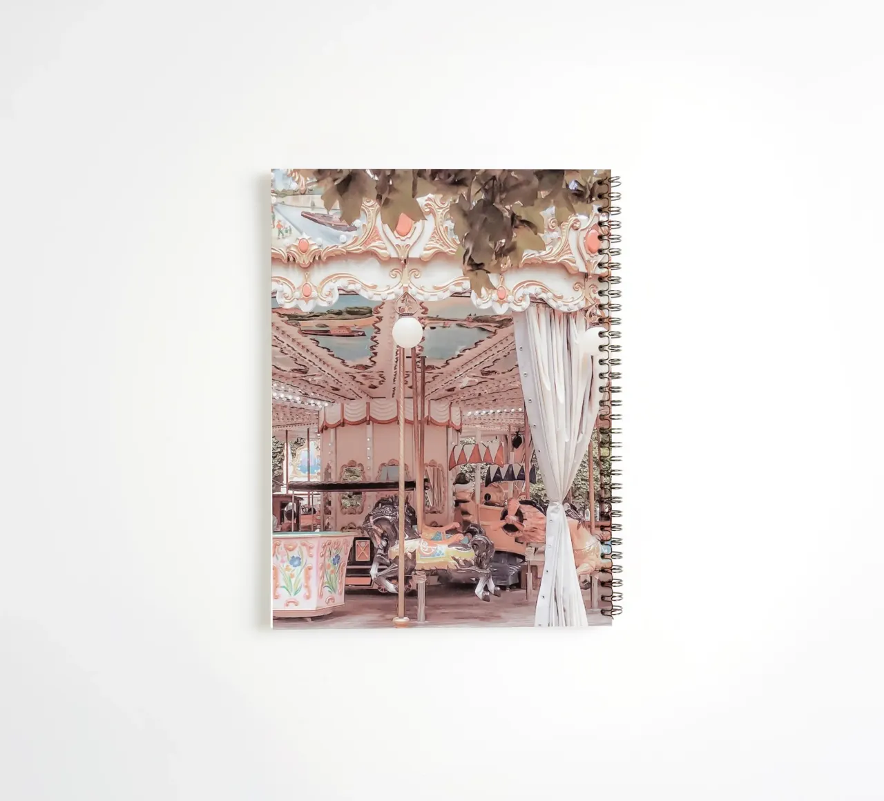 Paris Carousel in the Tuileries Garden spiral notebook by GraceDigitalArtCo