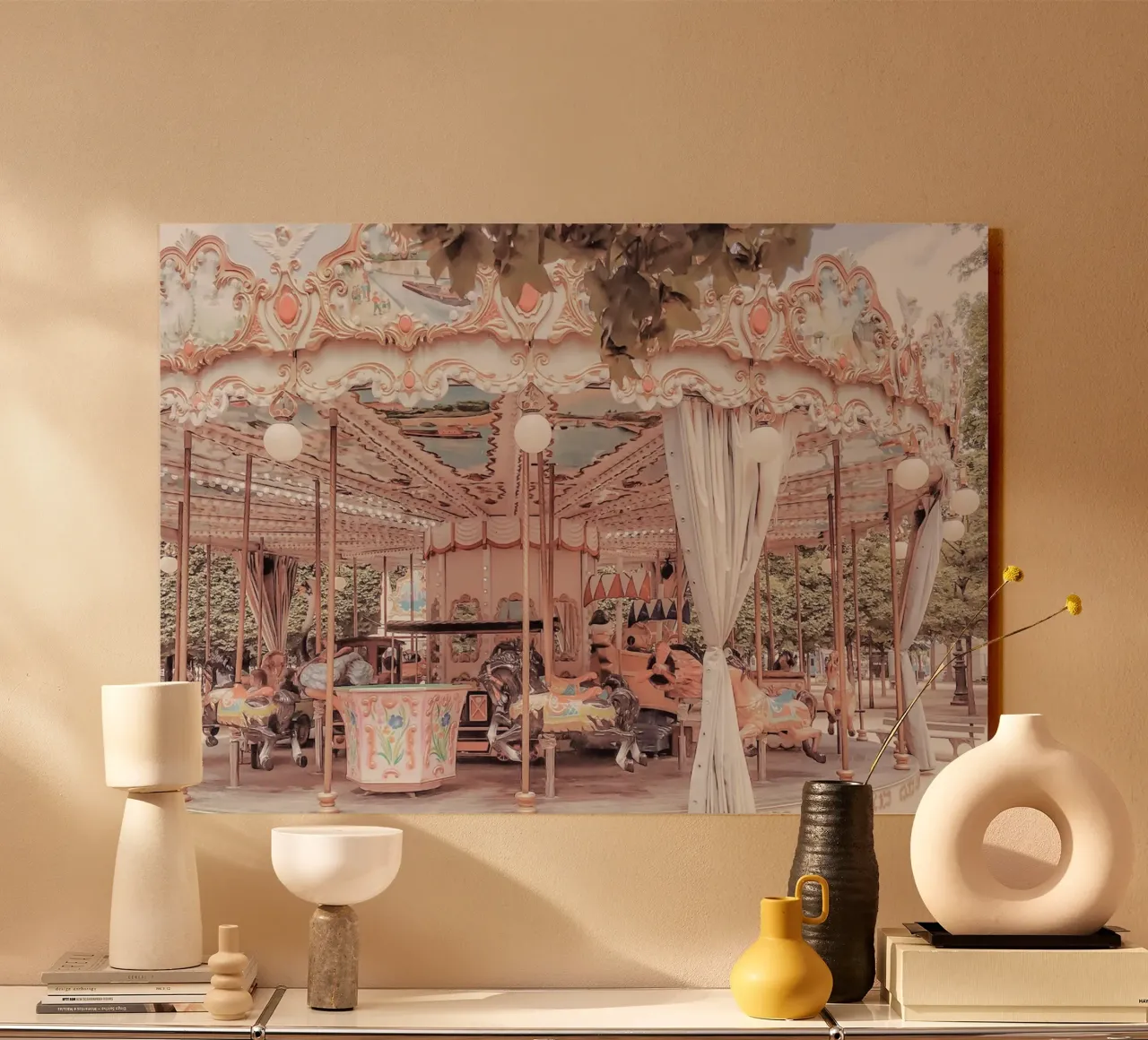Paris Carousel in the Tuileries Garden forex plate by GraceDigitalArtCo