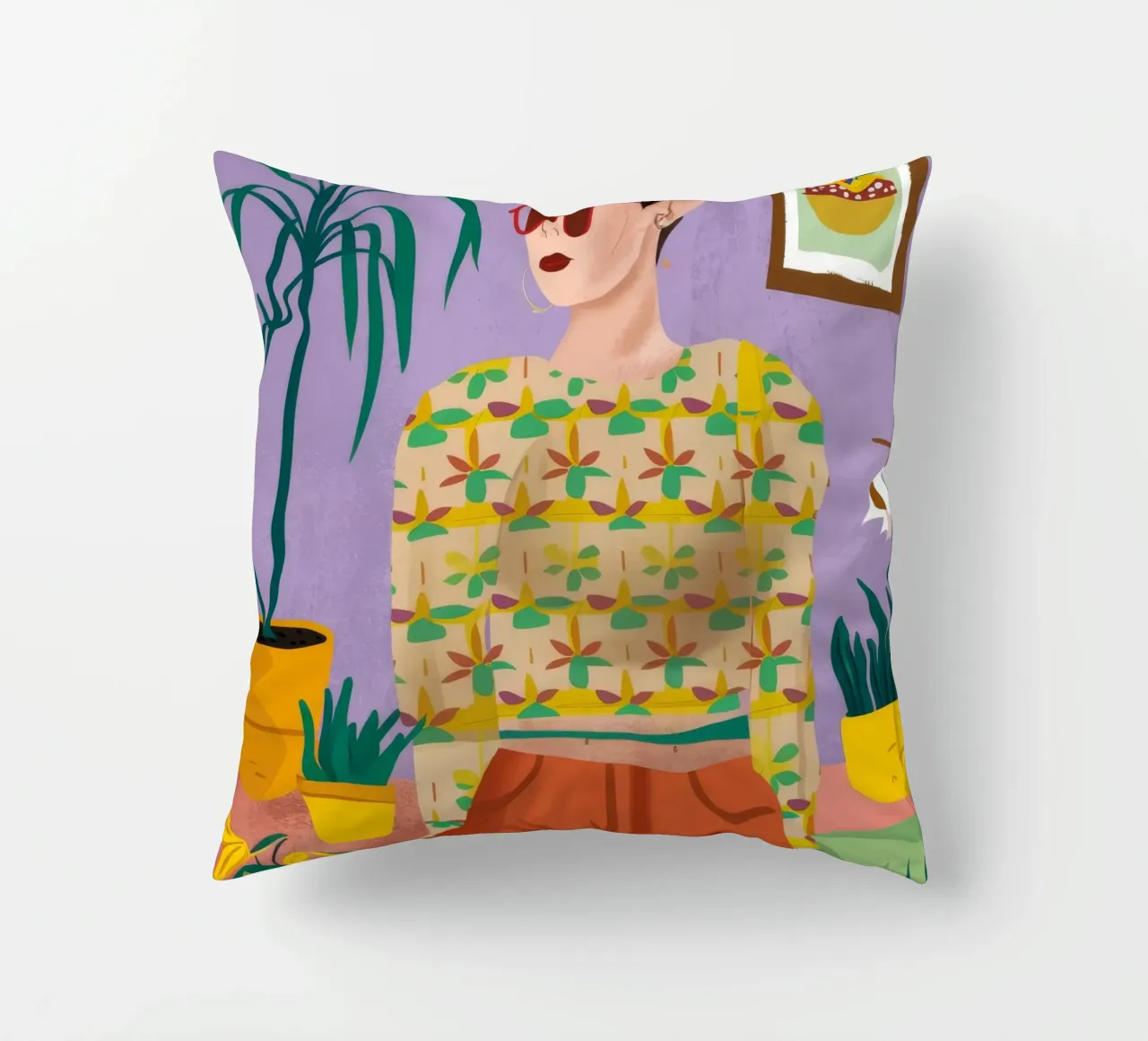 Amante delle piante chic cuscino da Chroma Haven