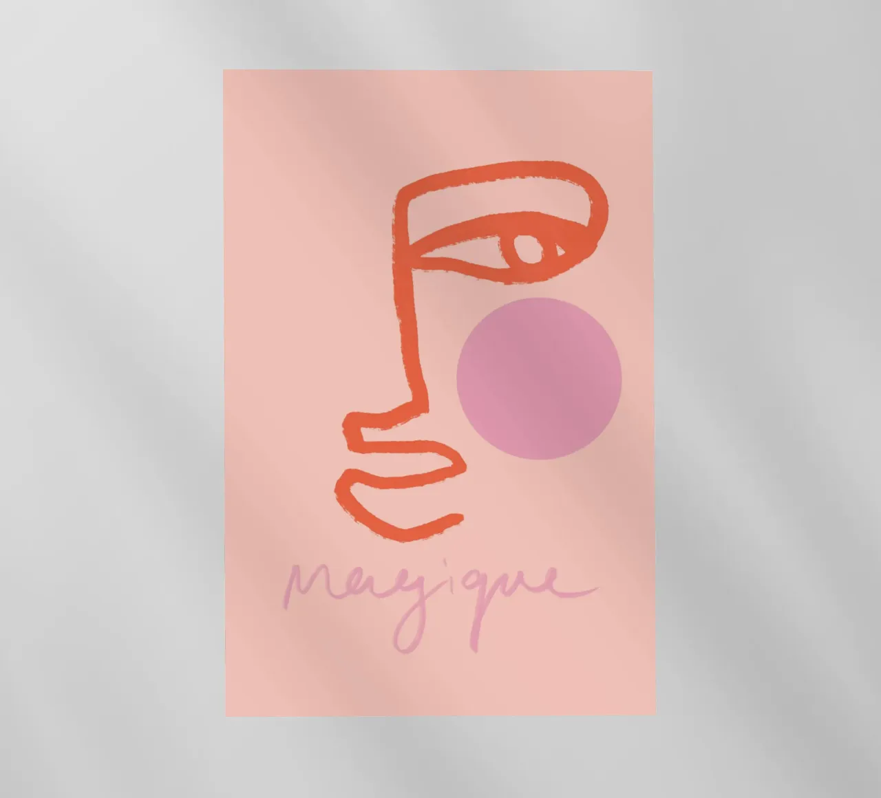 Magique Abstract Face pellicola backlit da GraceDigitalArtCo