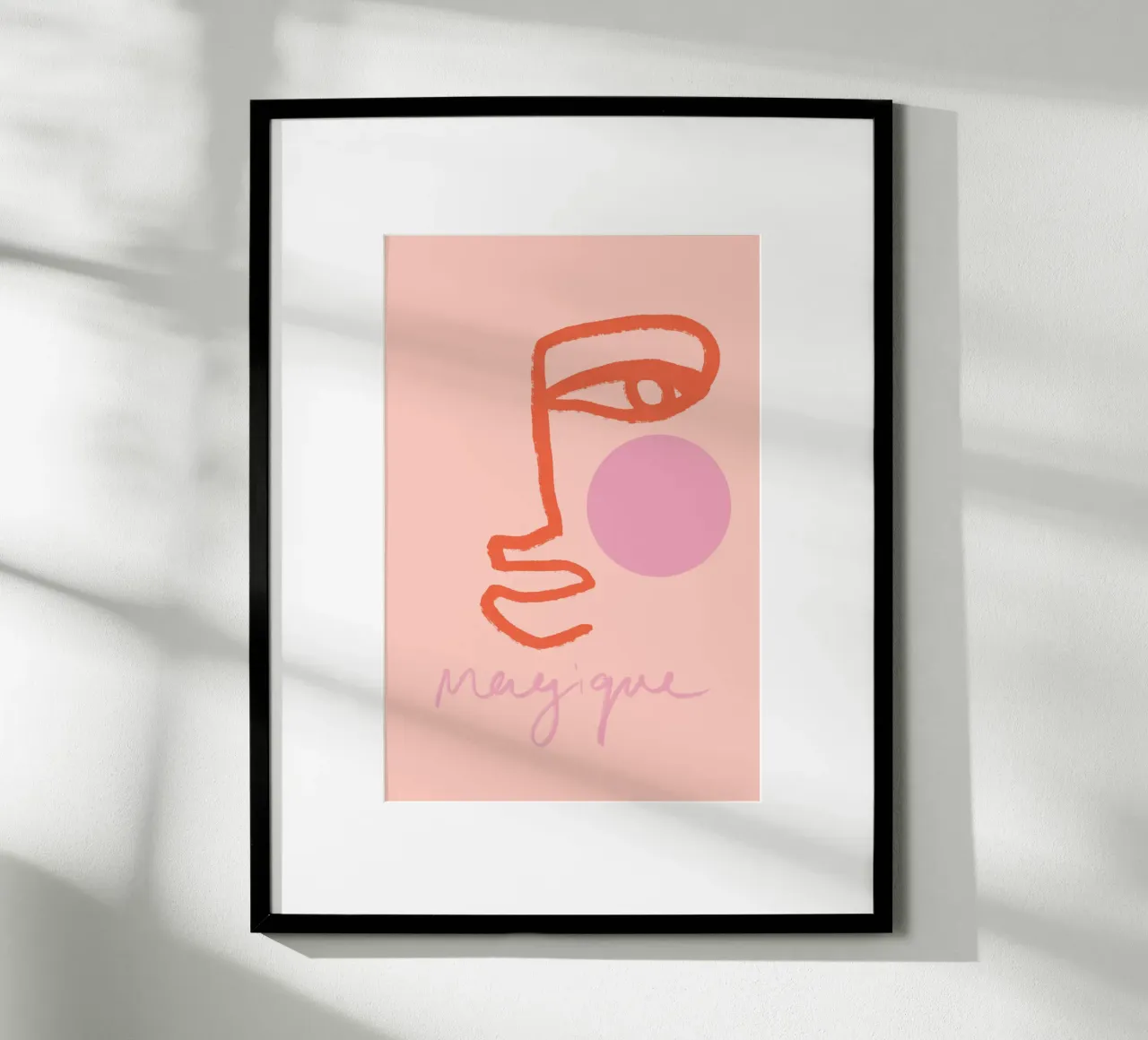 Magique Abstract Face poster con telaio in alluminio da GraceDigitalArtCo