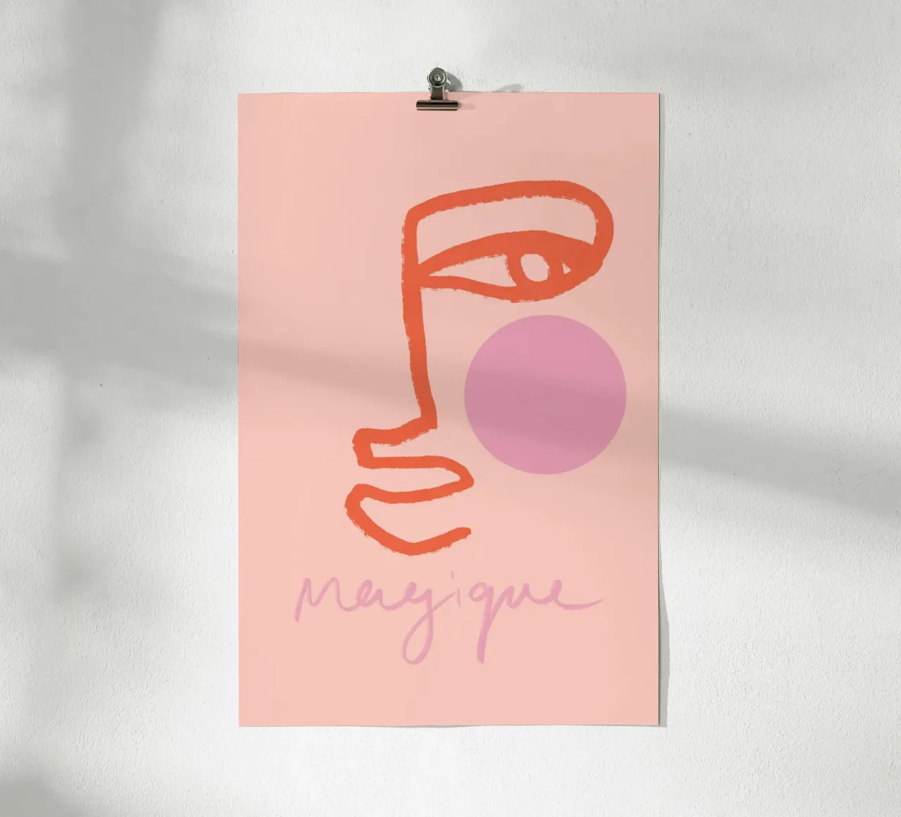 Magique Abstract Face poster con telaio in alluminio da GraceDigitalArtCo