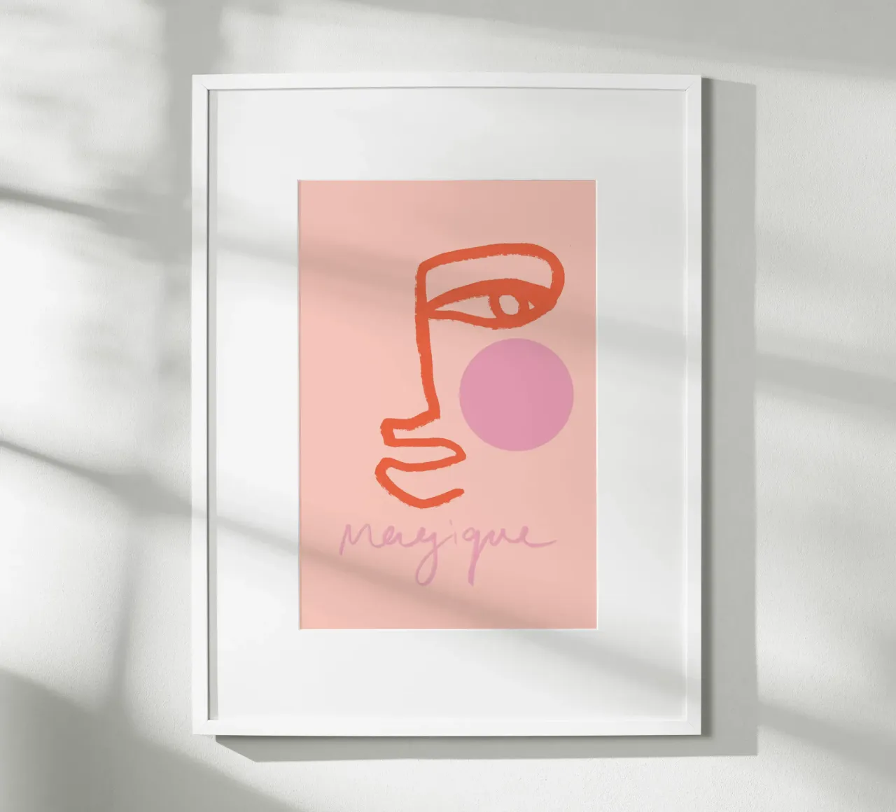 Magique Abstract Face poster con telaio in alluminio da GraceDigitalArtCo