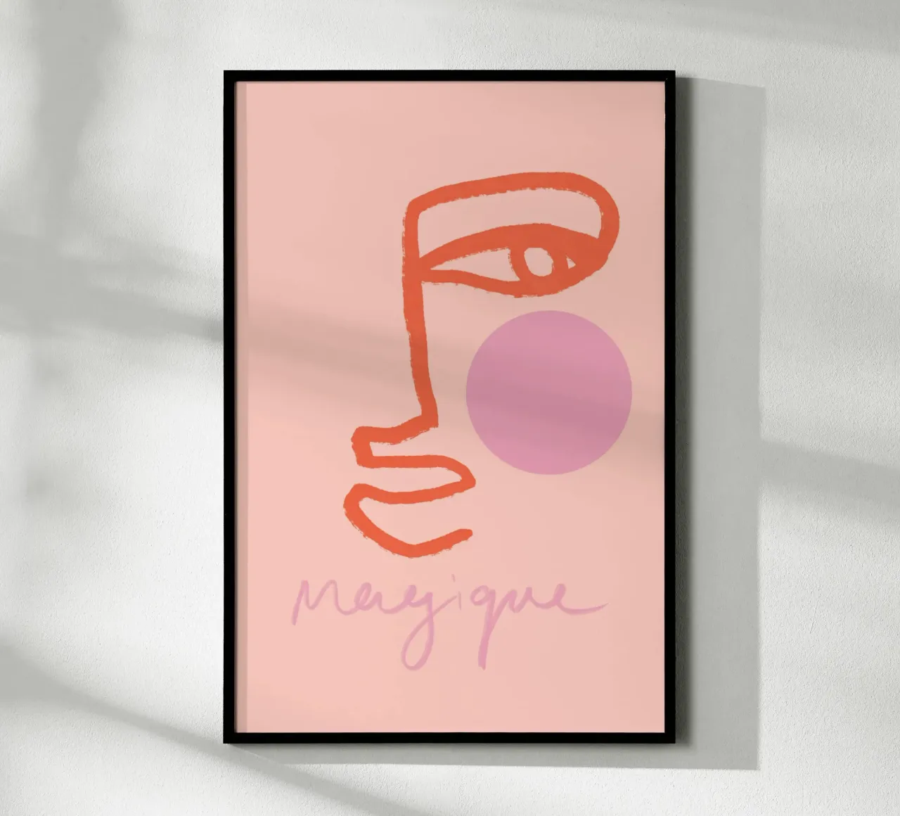 Magique Abstract Face poster con telaio in alluminio da GraceDigitalArtCo