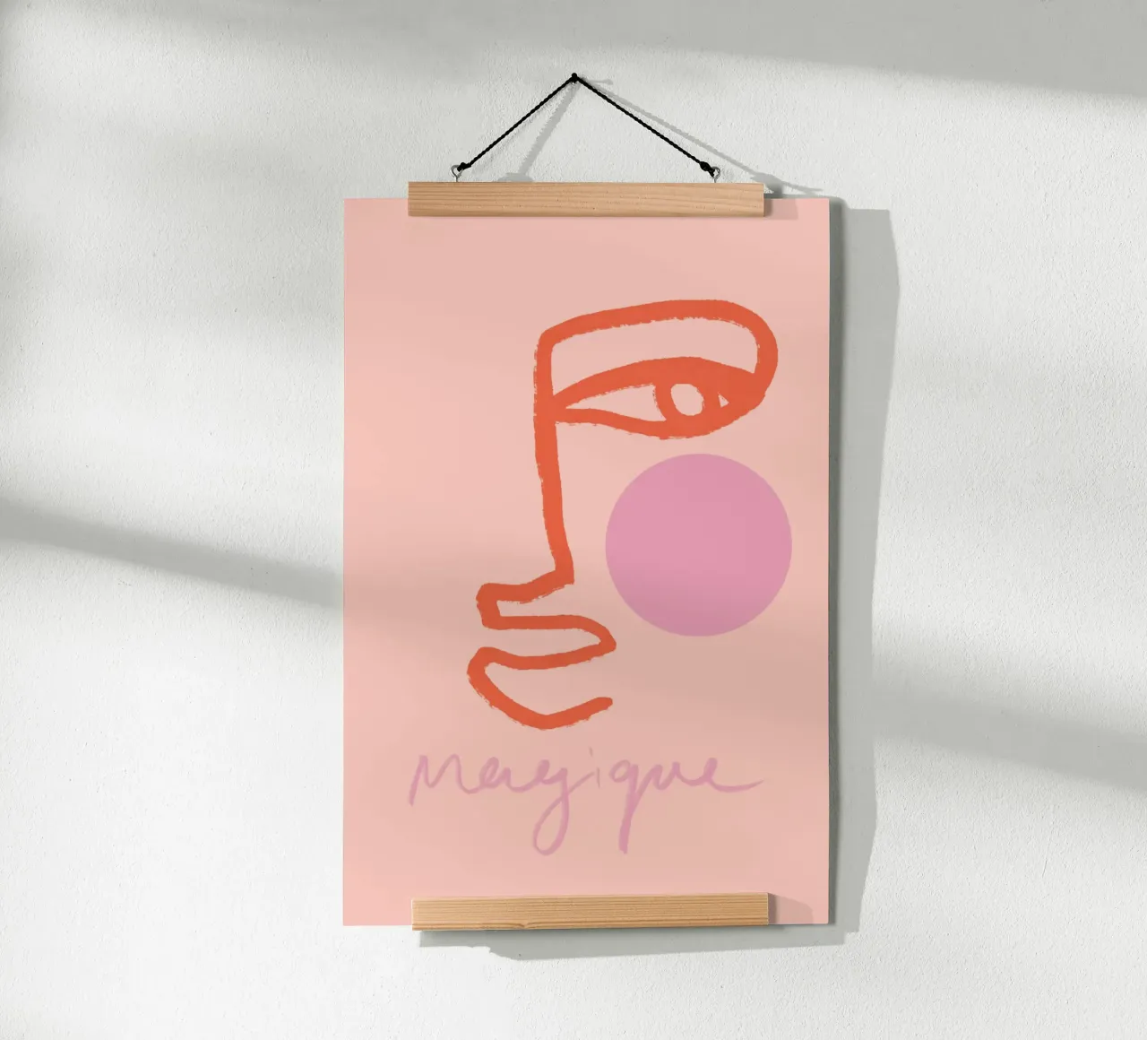 Magique Abstract Face poster con telaio in alluminio da GraceDigitalArtCo