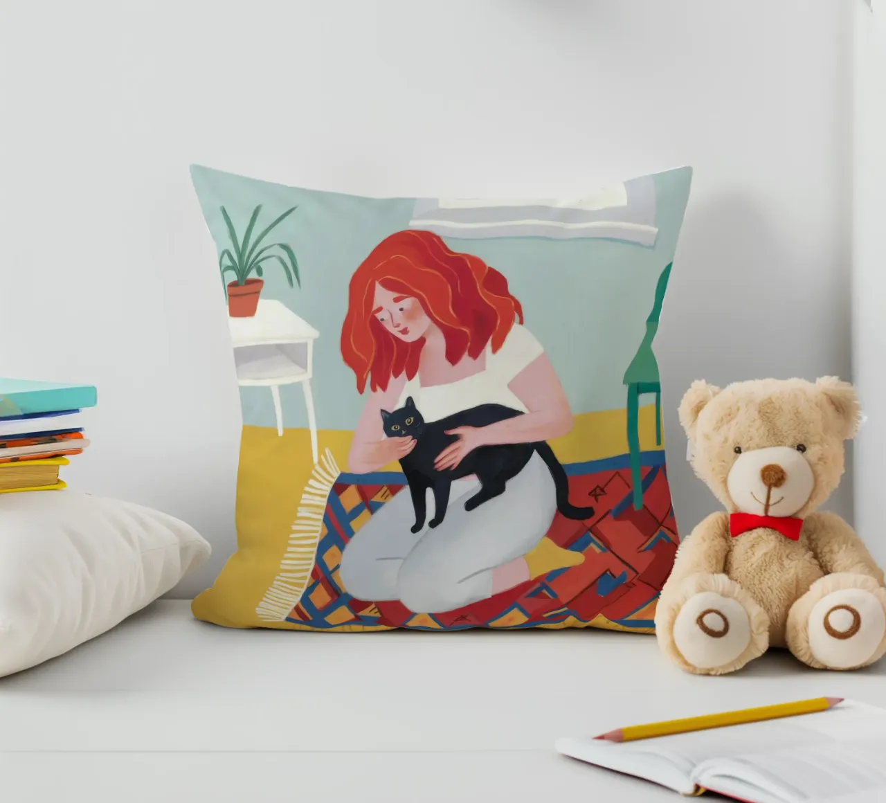 Coccole giocose sul tappeto cuscino da Chroma Haven