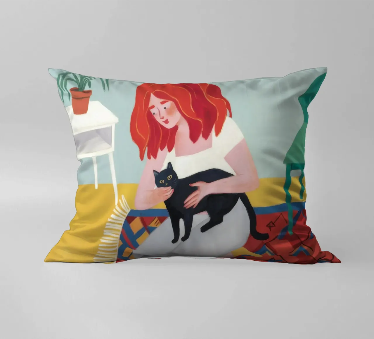 Coccole giocose sul tappeto cuscino da Chroma Haven