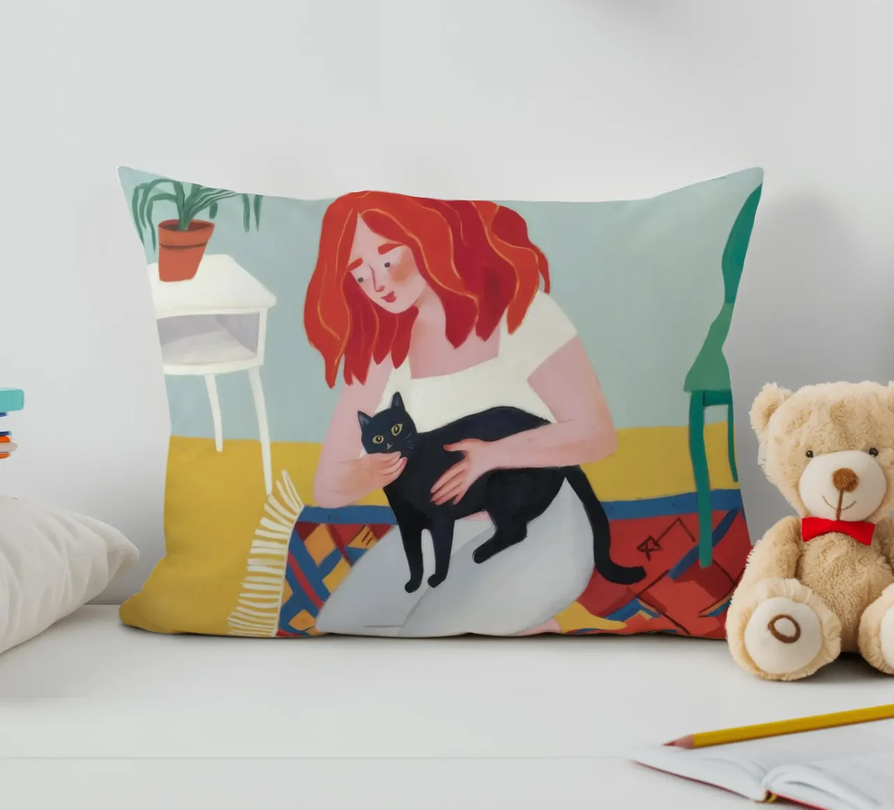 Coccole giocose sul tappeto cuscino da Chroma Haven
