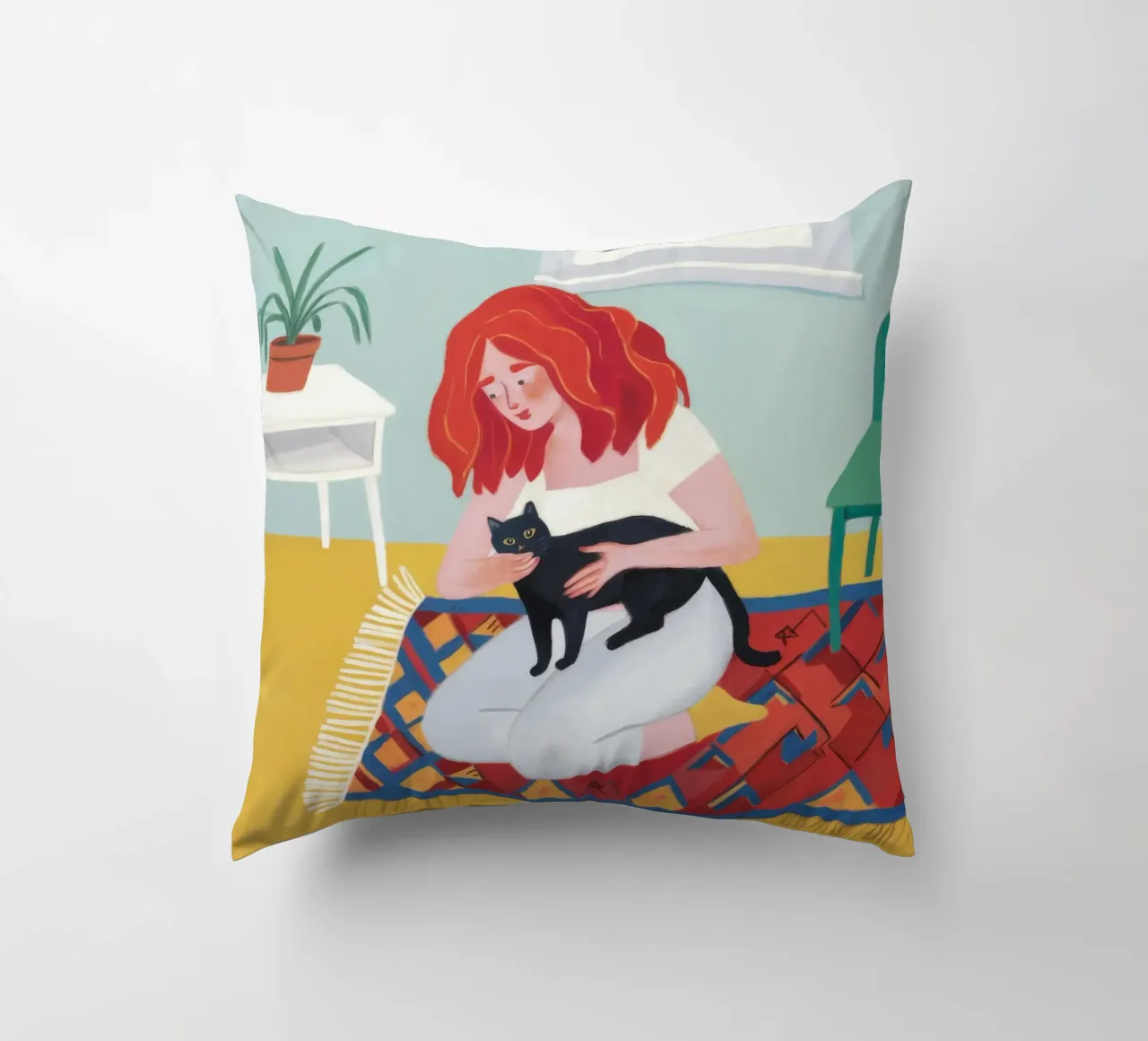 Coccole giocose sul tappeto cuscino da Chroma Haven