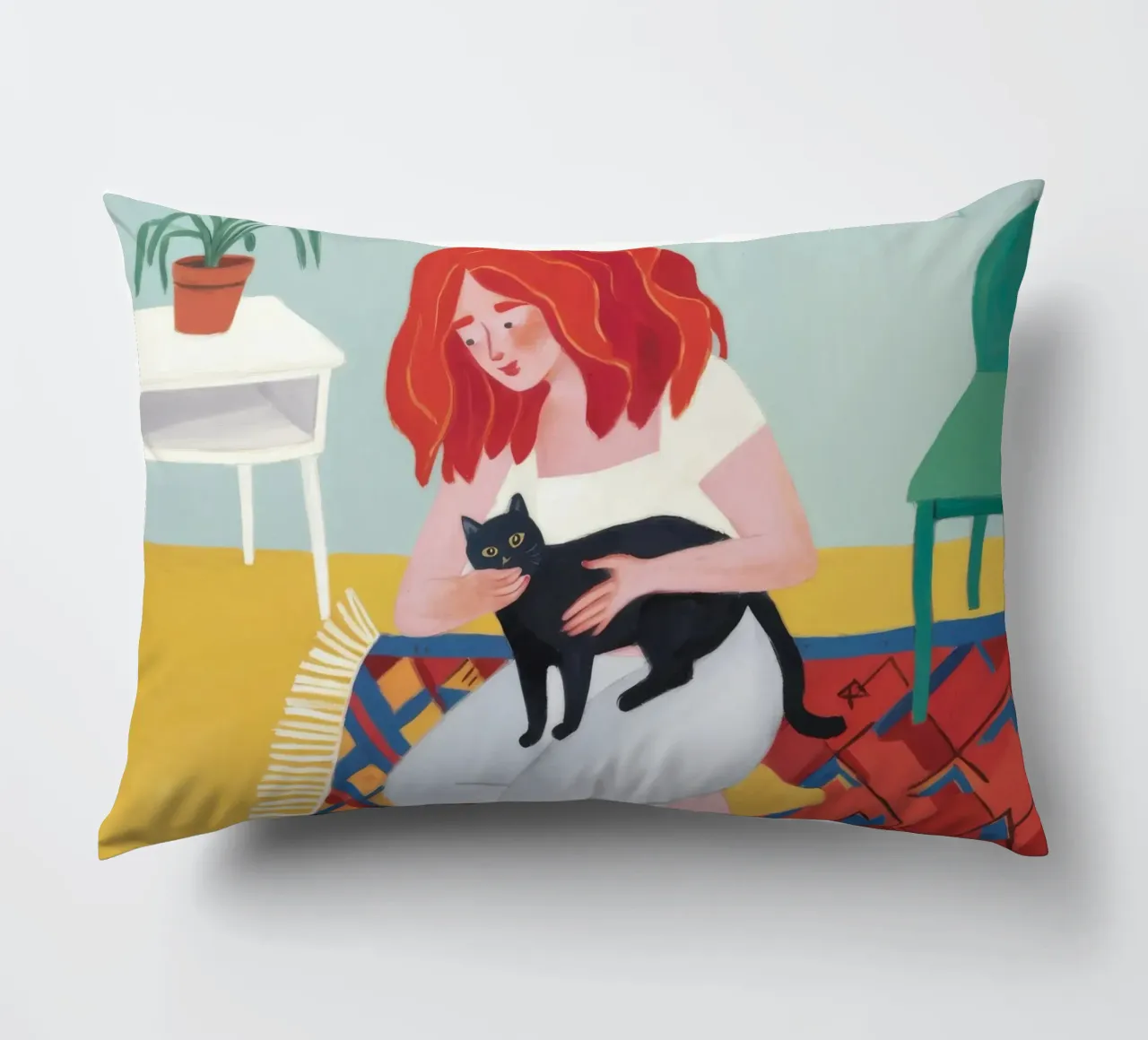Coccole giocose sul tappeto cuscino da Chroma Haven