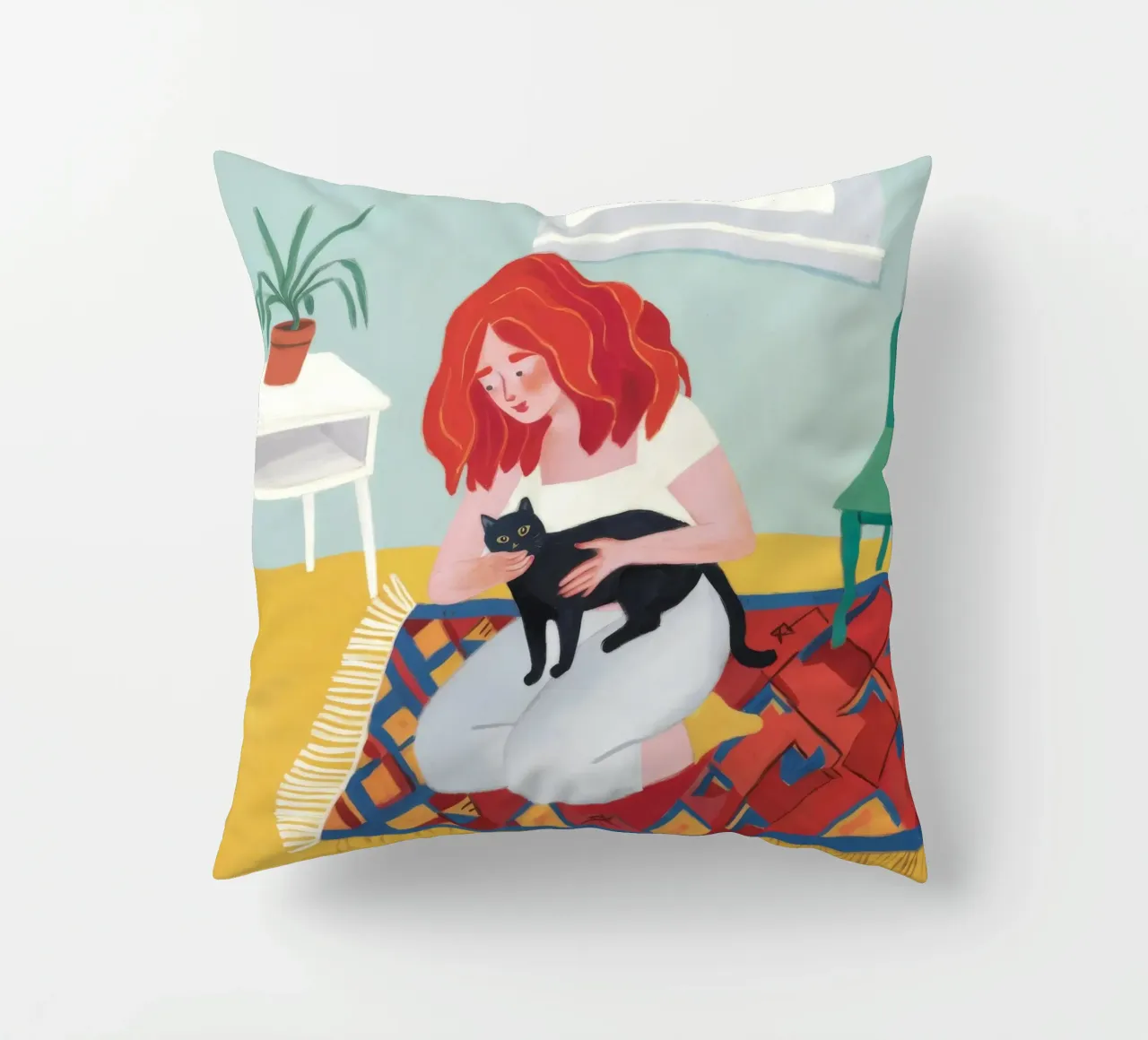Coccole giocose sul tappeto cuscino da Chroma Haven