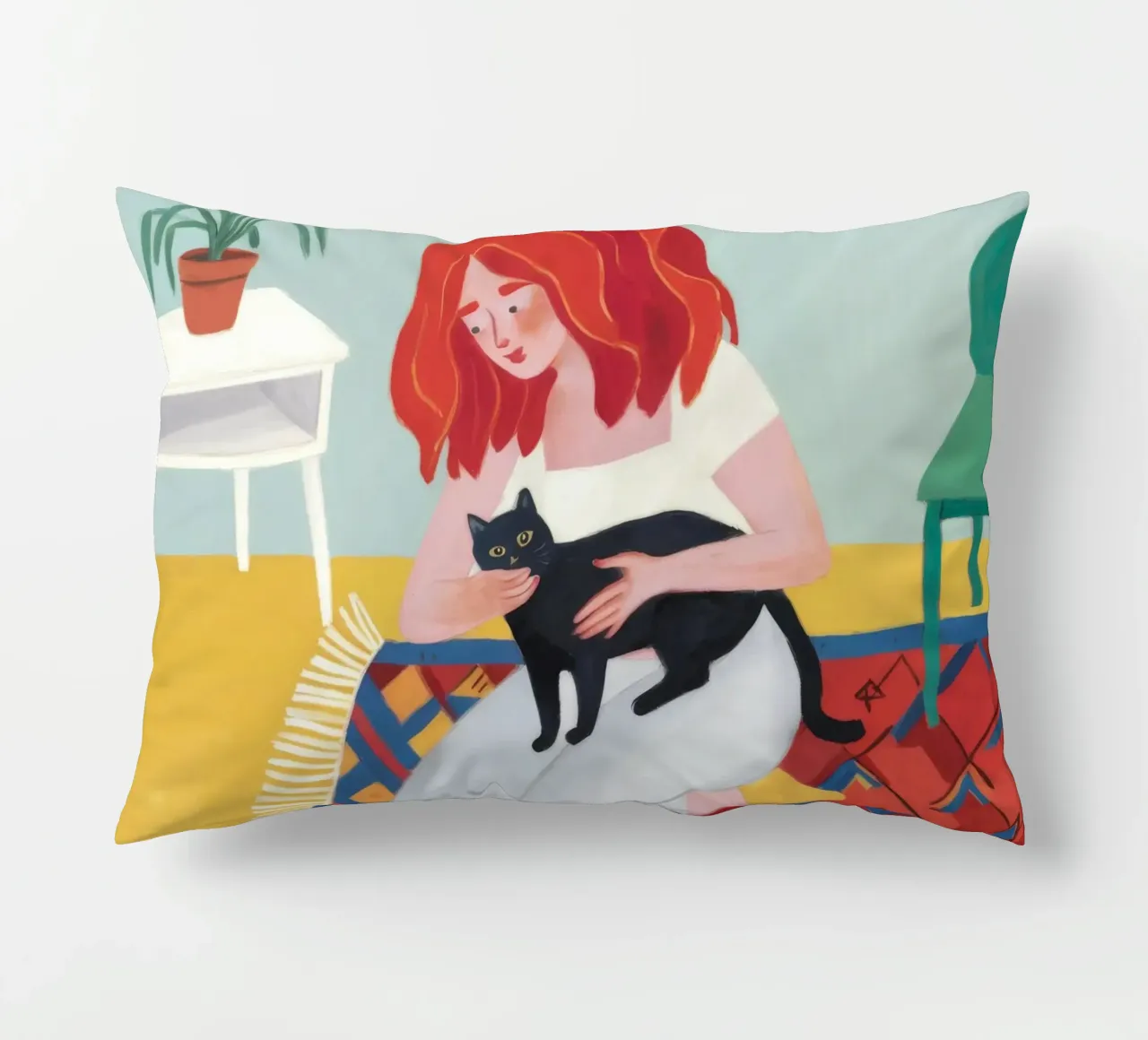 Coccole giocose sul tappeto cuscino da Chroma Haven
