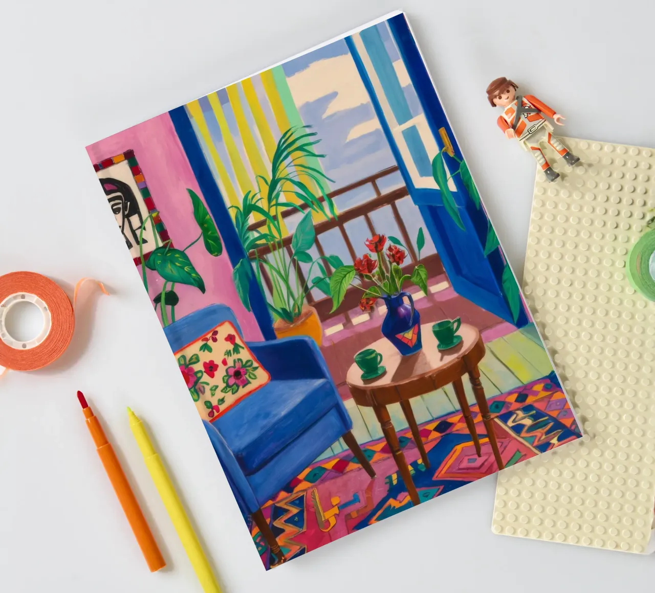 Eclectic Bloom Corner notebook by Lumi Eyes
