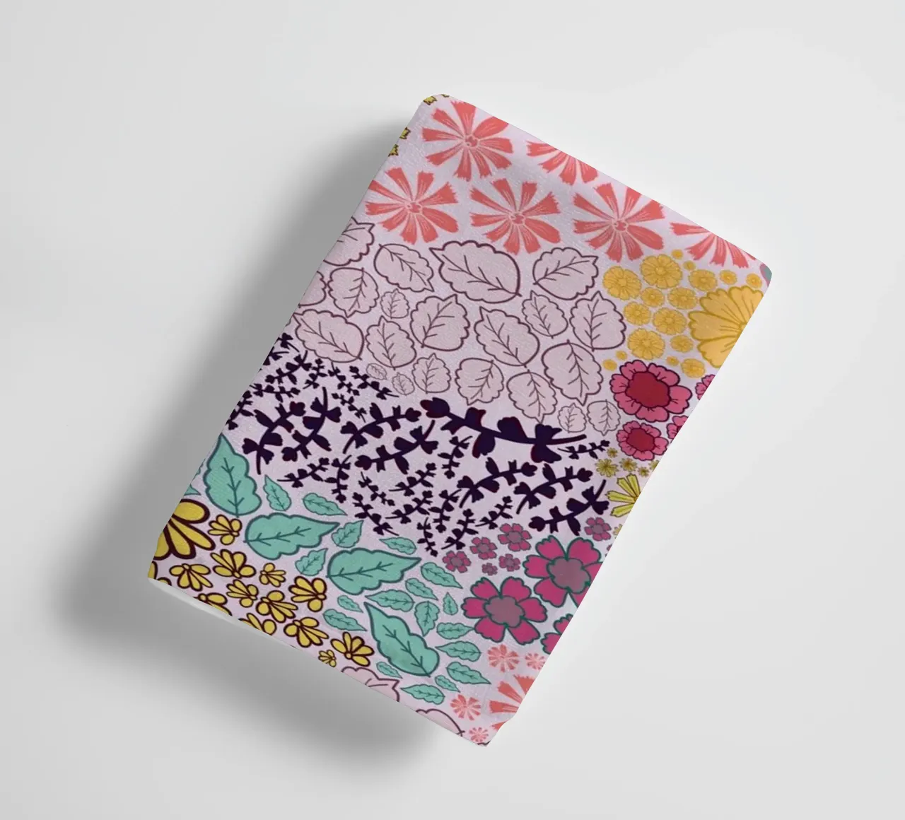 Colorful hand drawn ditsy retro towel by gulsengunel