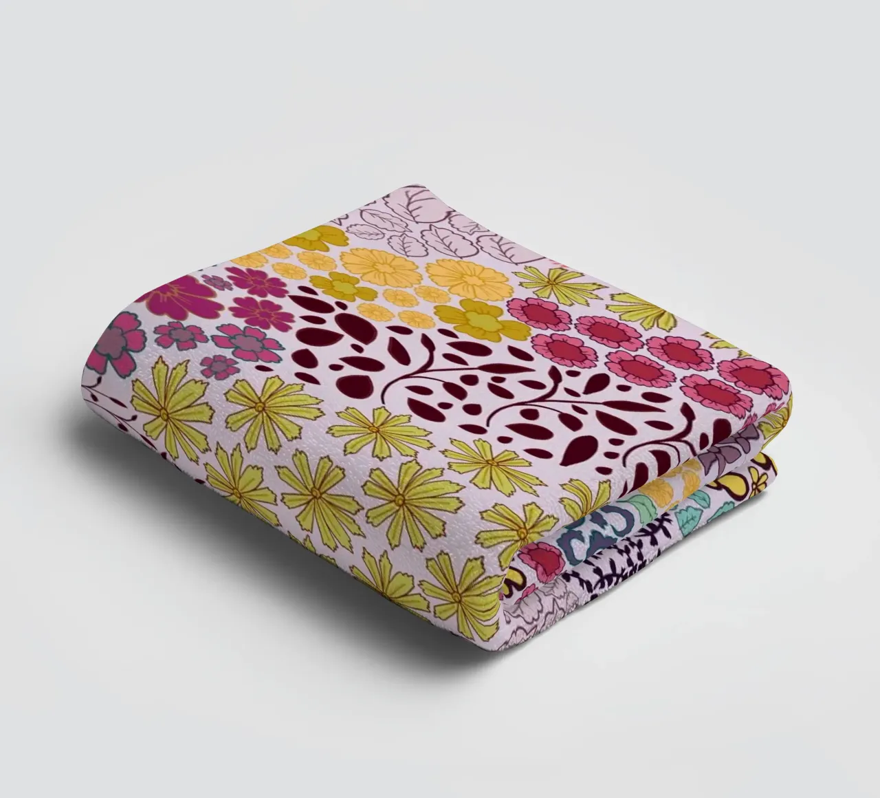 Colorful hand drawn ditsy retro towel by gulsengunel