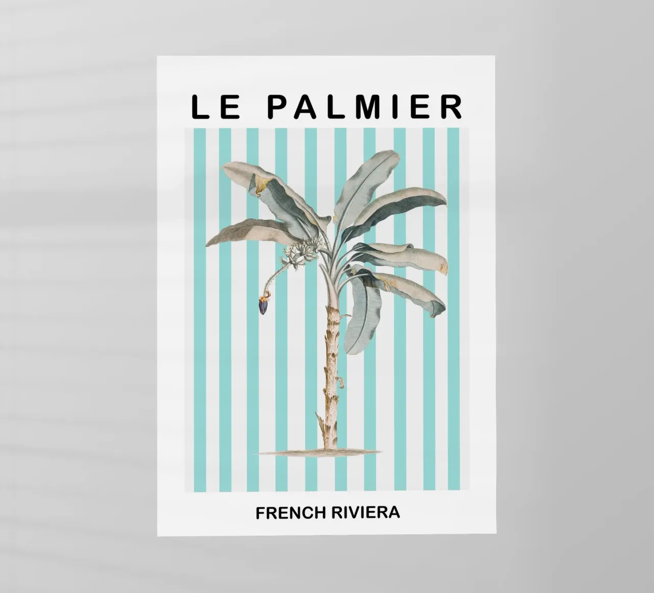 Le Palmier Striped Palm Tree pellicola backlit da GraceDigitalArtCo