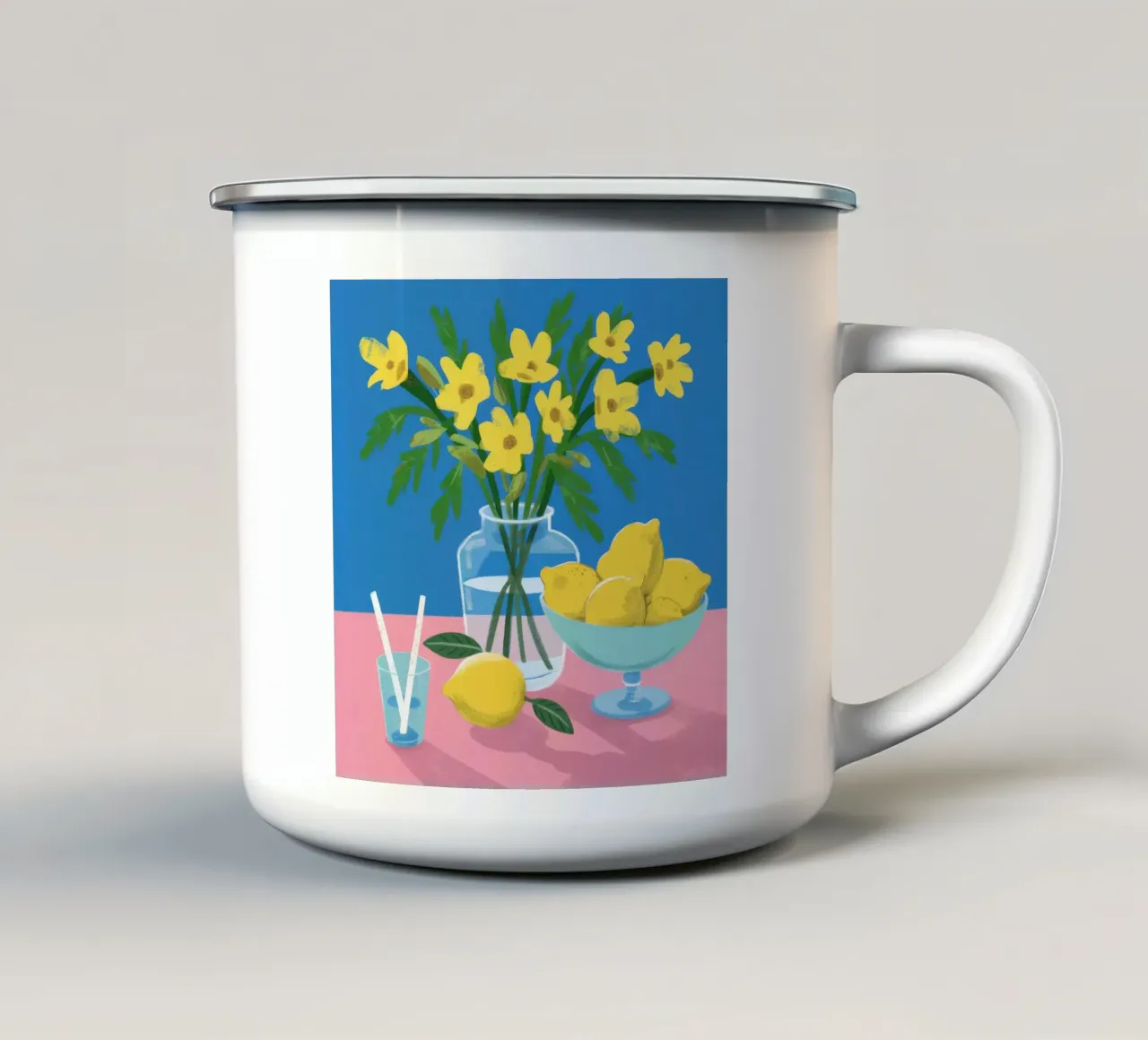 Giallo limone Quiete tazza in smalto da Chroma Haven