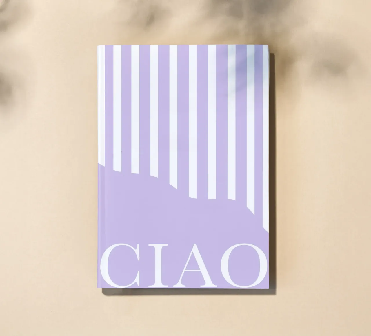 Purple Striped Ciao Art notebook by GraceDigitalArtCo
