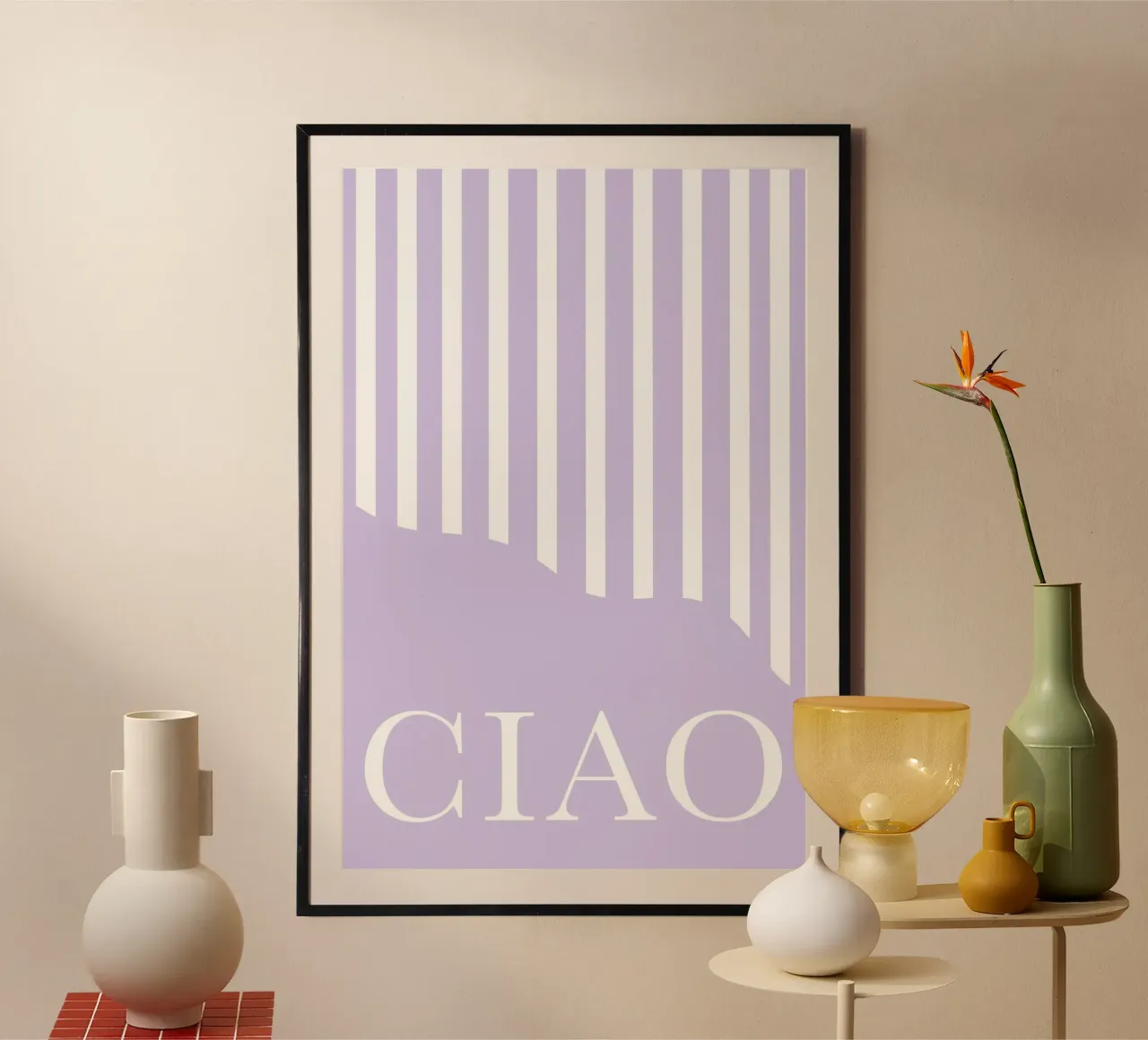 Purple Striped Ciao Art carta hahnemühle da GraceDigitalArtCo