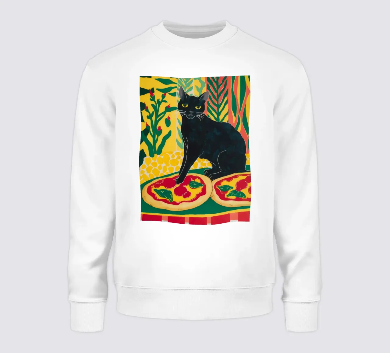 Noir Pizza Feline felpa da Lumi Eyes