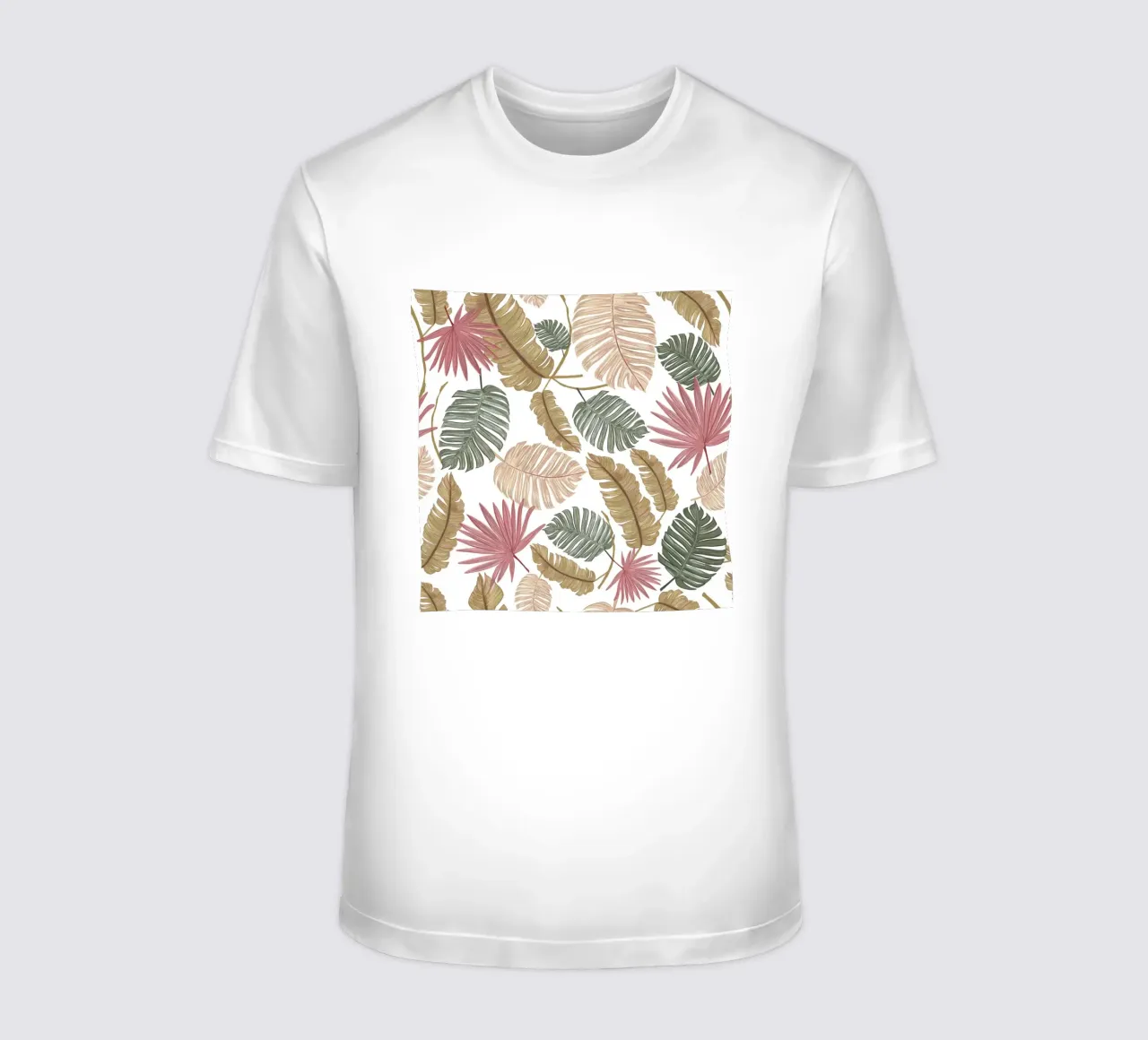 Nature color hand drawn leaves t-shirt by gulsengunel