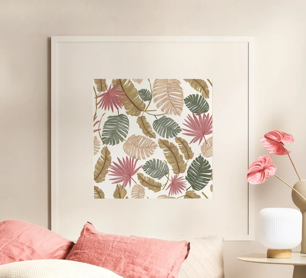 Natura colore foglie disegnate a mano poster da gulsengunel