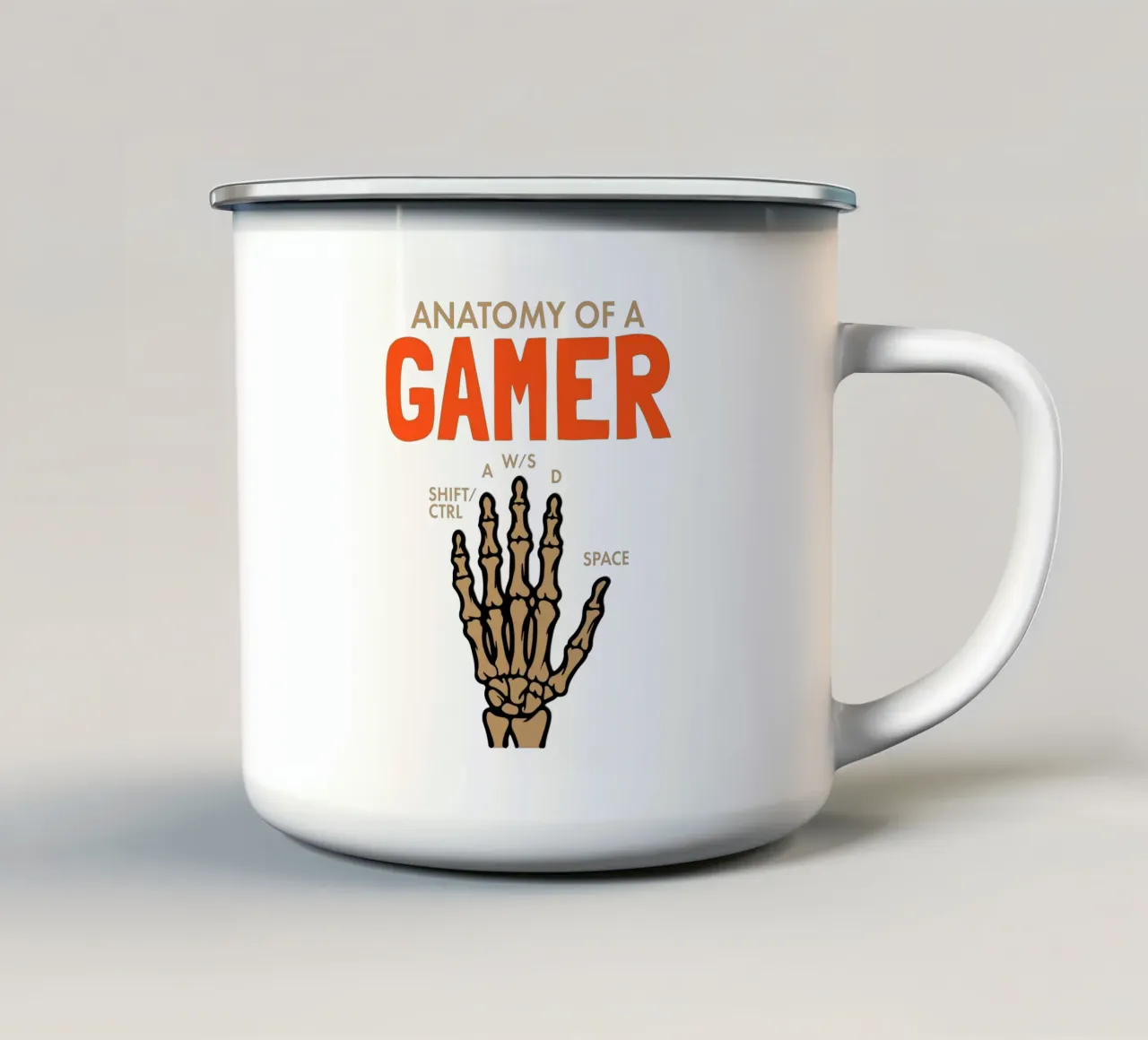 Anatomy of a Gamer tazza in smalto da edsonramosart