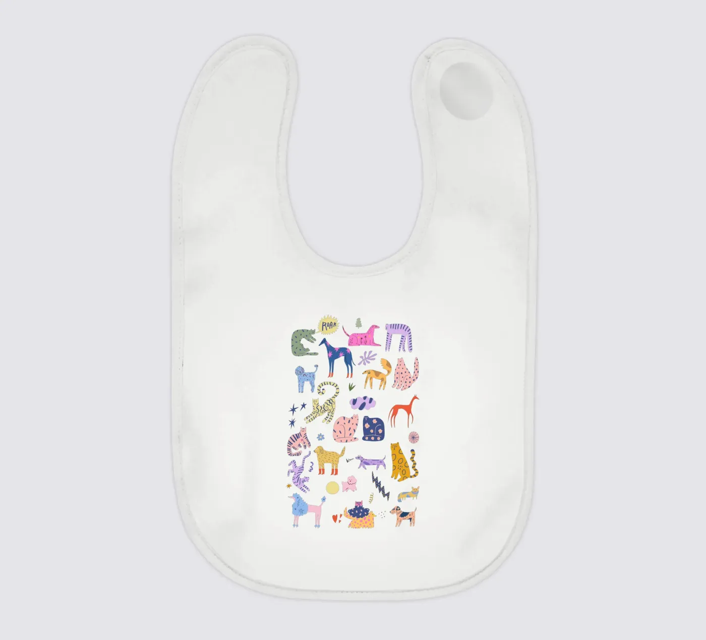 Gatti e cani bavaglino da Rose Beck Art