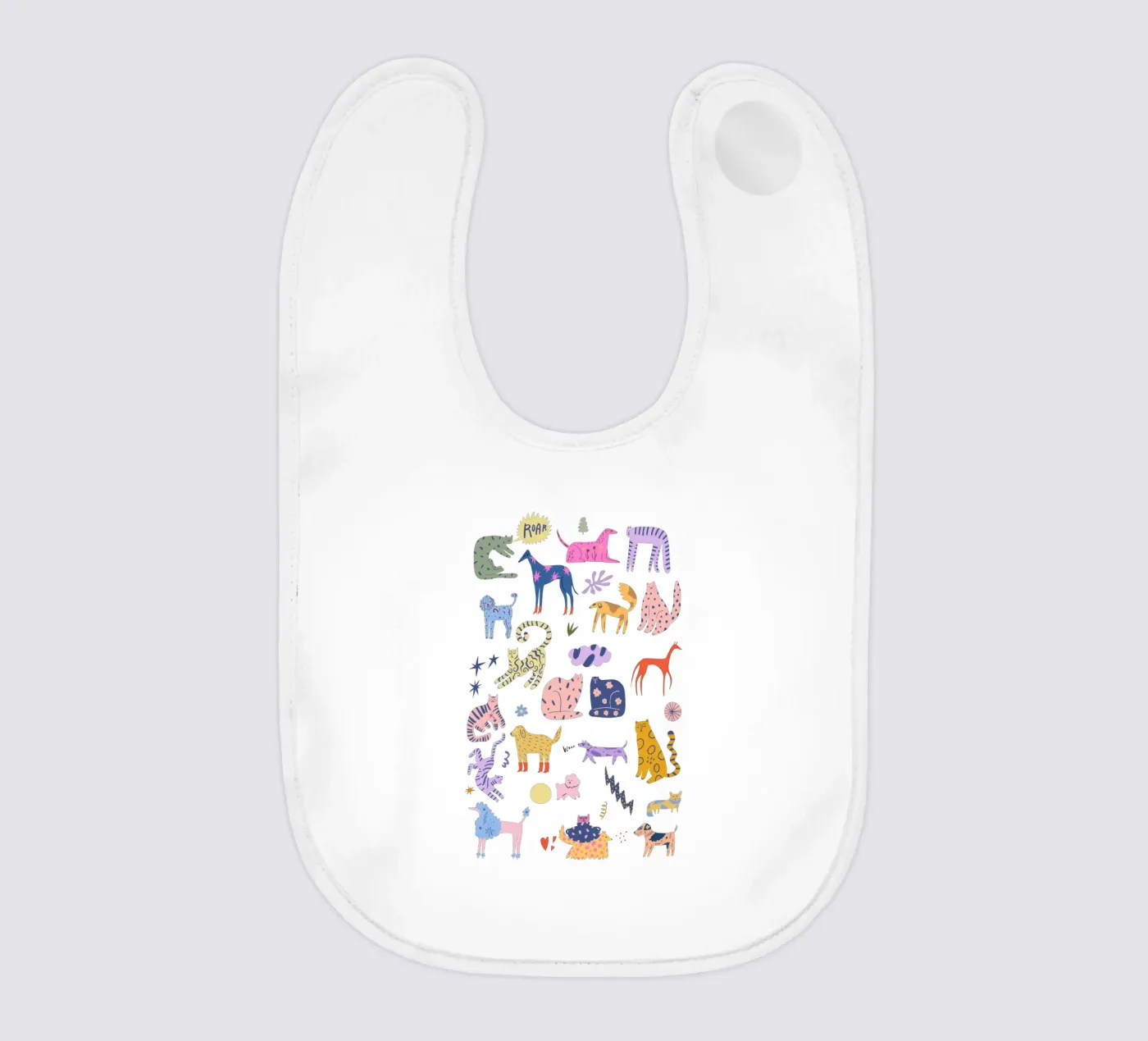 Gatti e cani bavaglino da Rose Beck Art