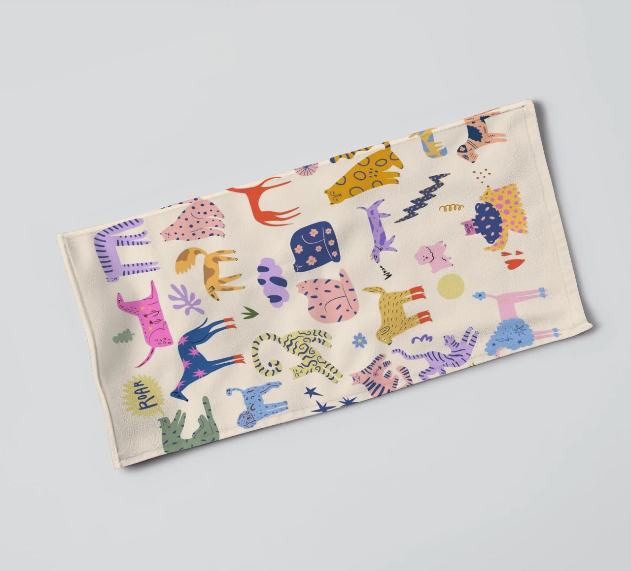 Chats et chiens serviette de bain de Rose Beck Art