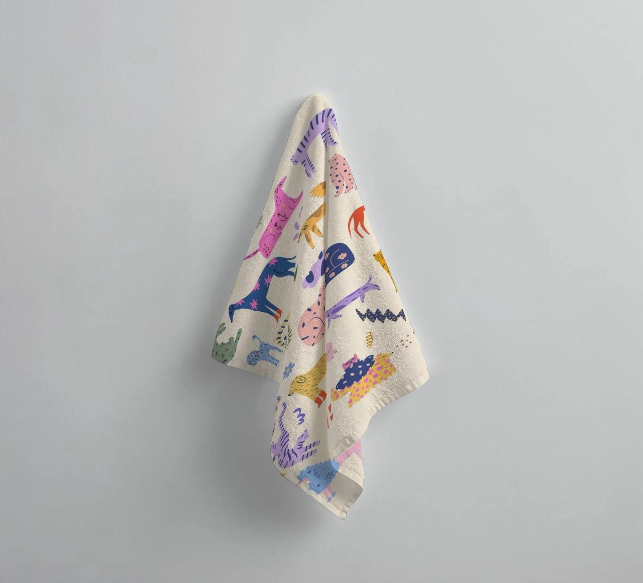 Chats et chiens serviette de bain de Rose Beck Art
