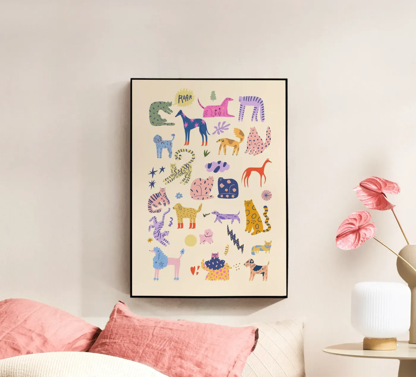 Gatti e cani plexiglass da Rose Beck Art