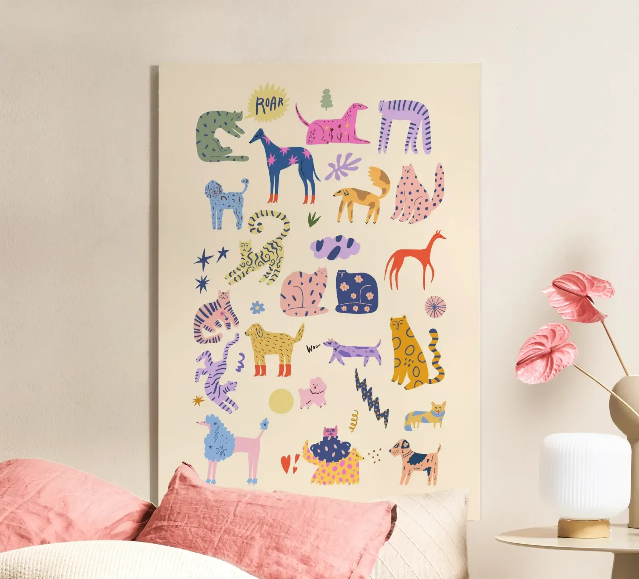 Gatti e cani plexiglass da Rose Beck Art