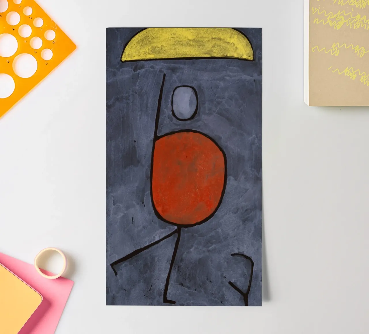 Paul Klee - Con ombrello (1939) foglio adesivo da Wirla