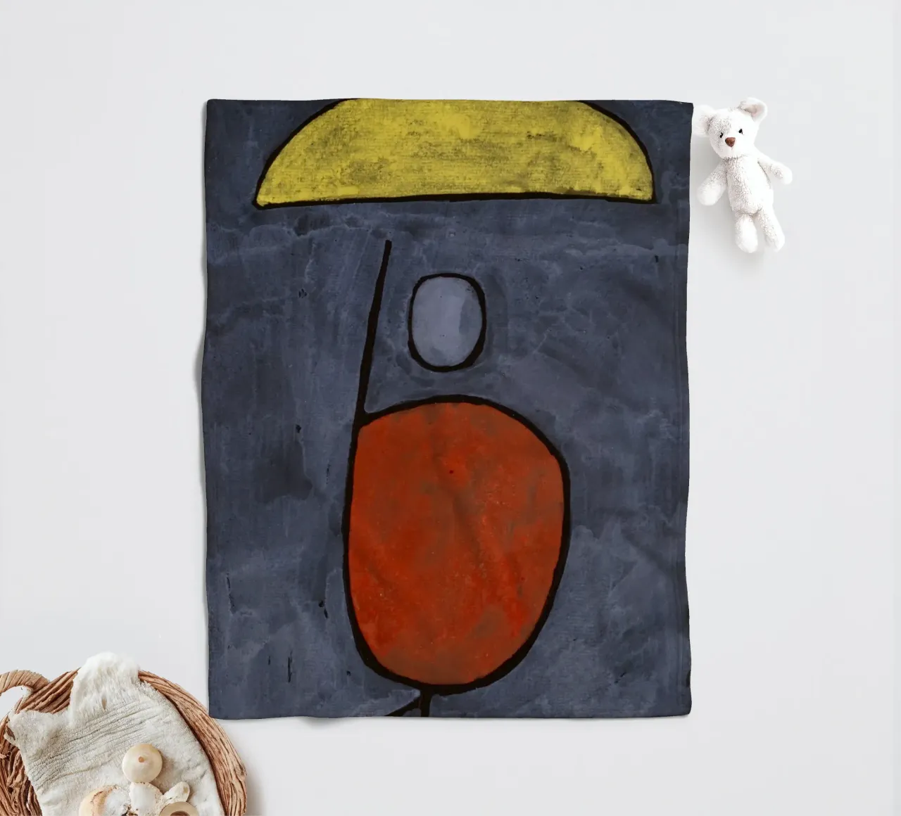 Paul Klee - Con ombrello (1939) coperta in pile da Wirla