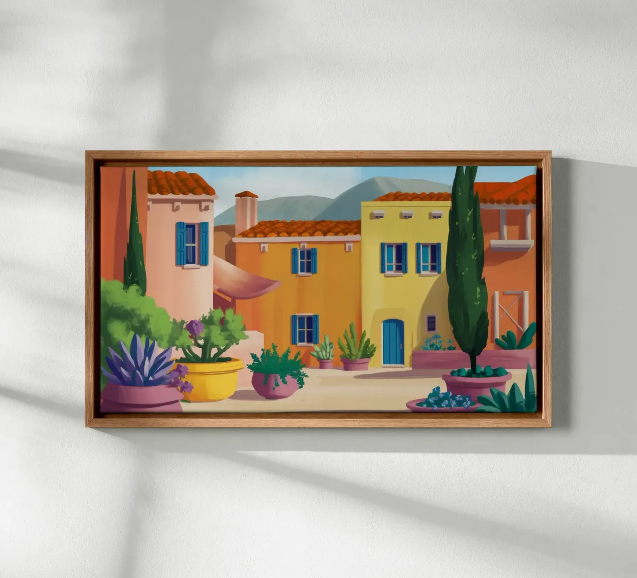 Cortile Citrus Calm tela con Cornice a cassetta da Chroma Haven