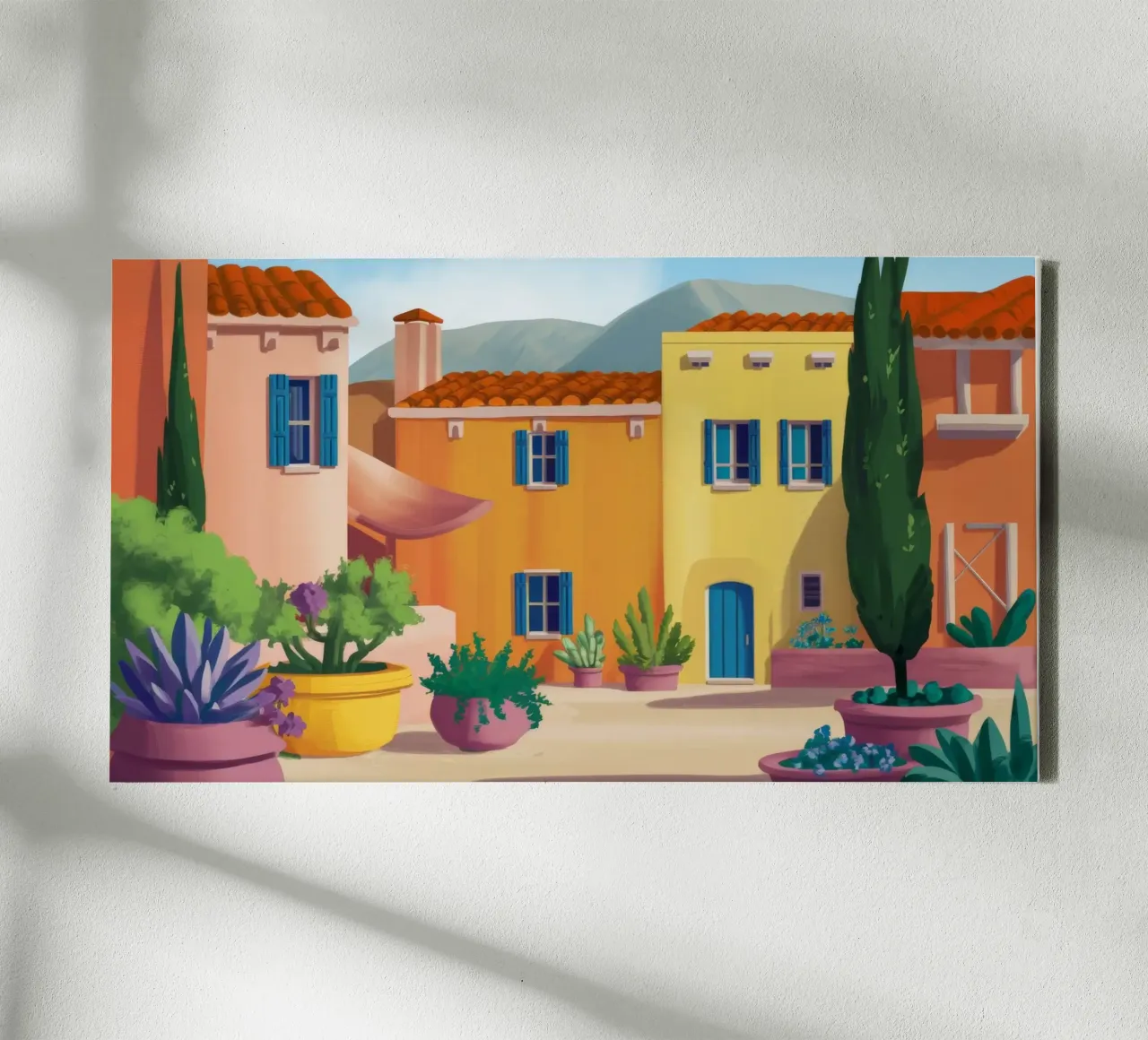 Cortile Citrus Calm tela con Cornice a cassetta da Chroma Haven