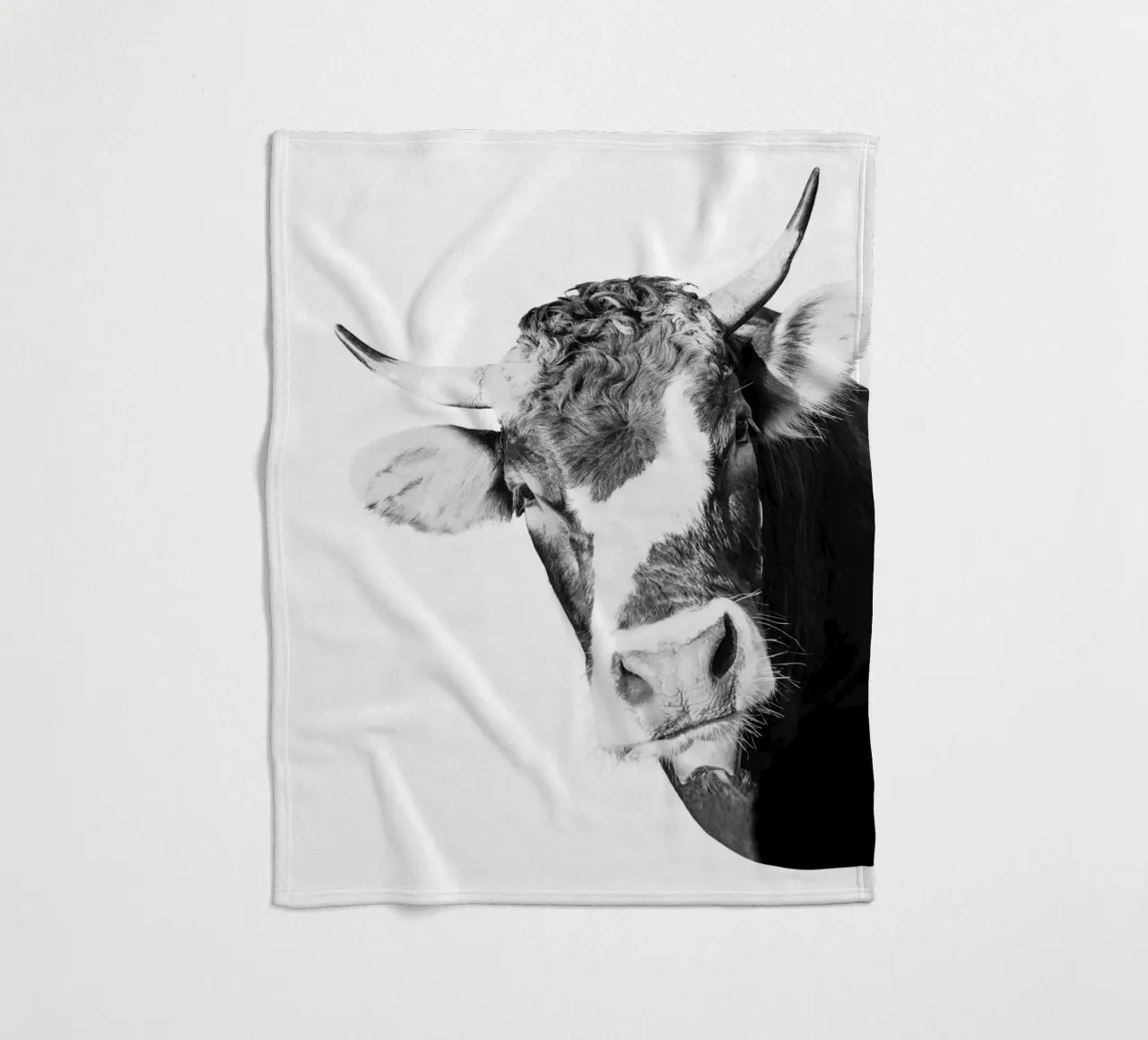 Schwarz. Weiß. Kuh. coperta in pile da DigiWunderwerk