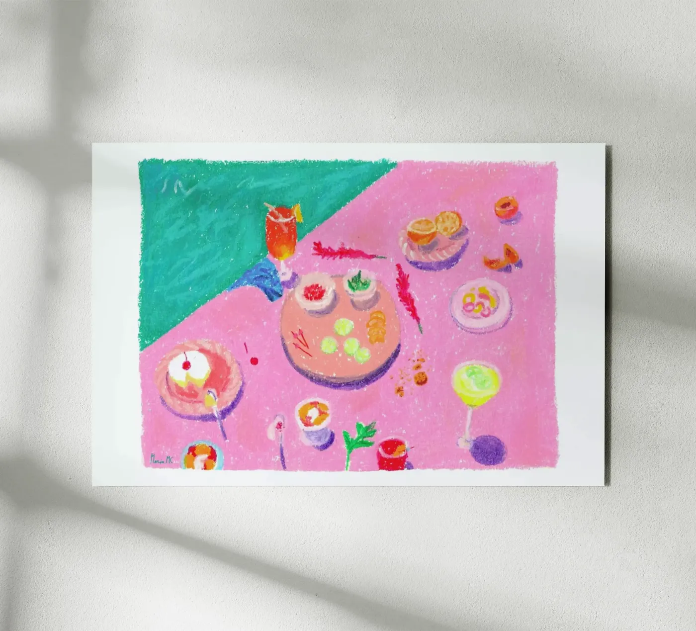 Pool Party pannello forex da Berserk Prints by Maria M.C.