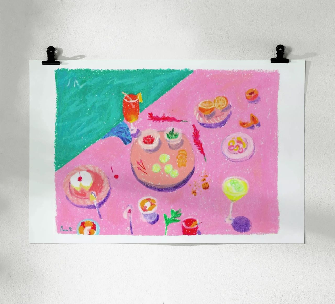 Pool Party poster by Berserk Prints by Maria M.C.