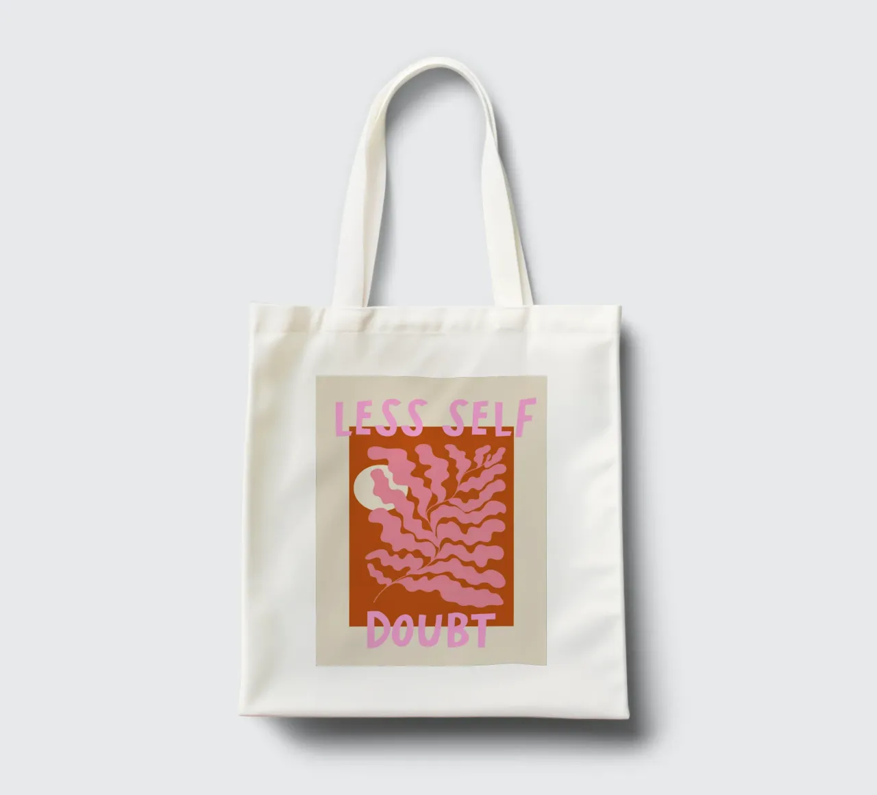 Less Self Doubt Abstract Art borsa in juta da GraceDigitalArtCo