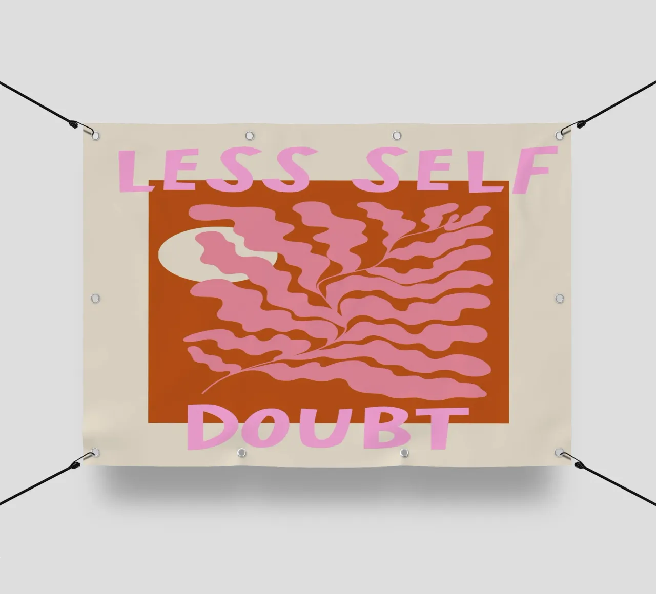 Less Self Doubt Abstract Art telo in pvc da GraceDigitalArtCo