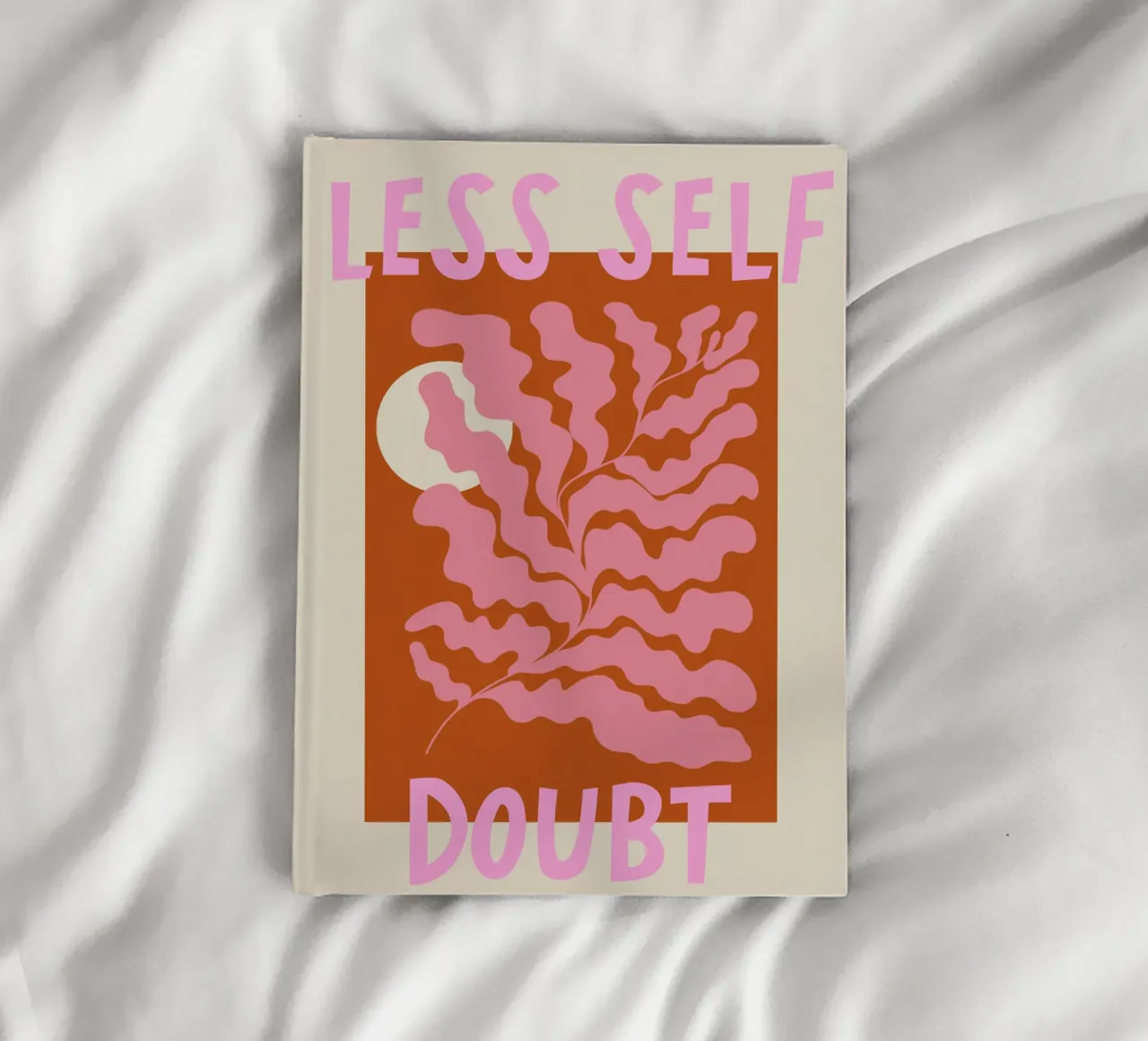 Less Self Doubt Abstract Art notebook by GraceDigitalArtCo