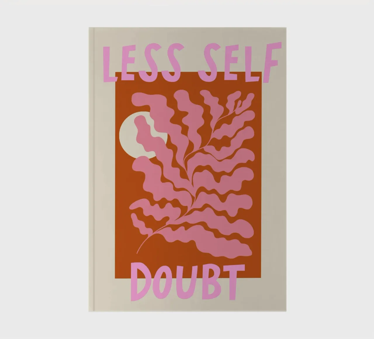 Less Self Doubt Abstract Art notebook by GraceDigitalArtCo