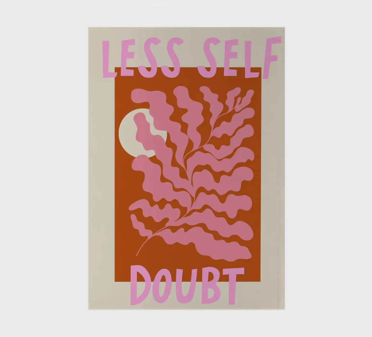 Less Self Doubt Abstract Art notebook by GraceDigitalArtCo